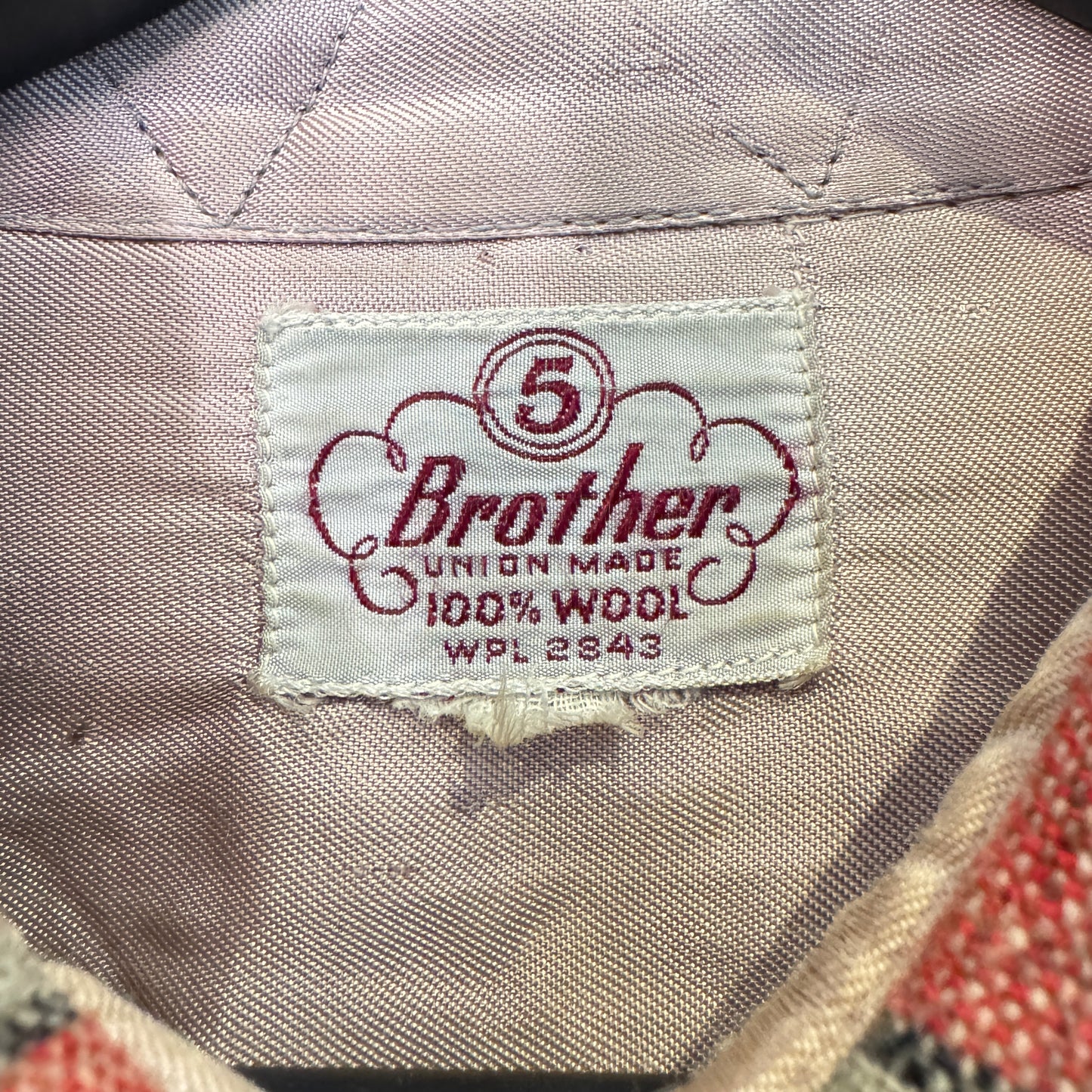 1950s 5 Brother Red Black Checkered Flannel Shirt