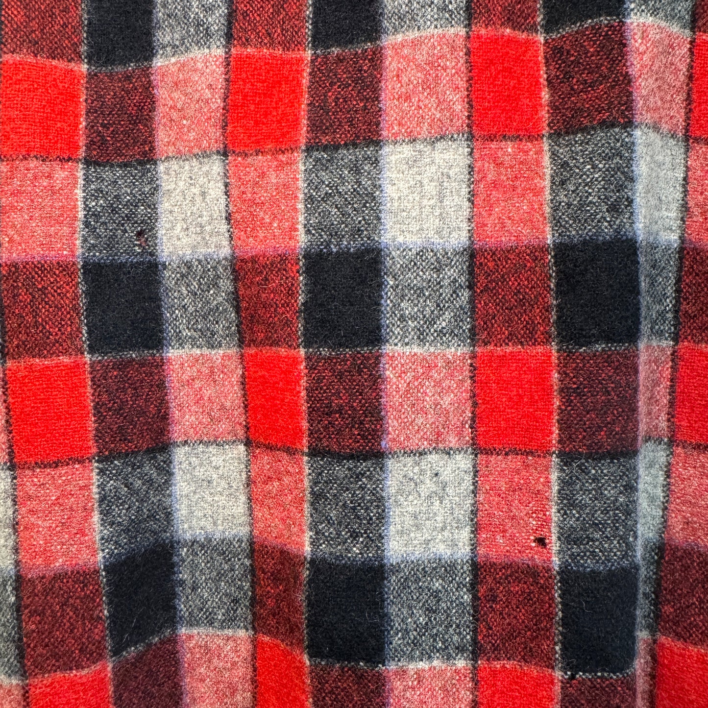 1950s 5 Brother Red Black Checkered Flannel Shirt