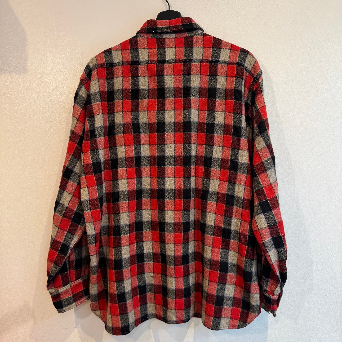 1950s 5 Brother Red Black Checkered Flannel Shirt
