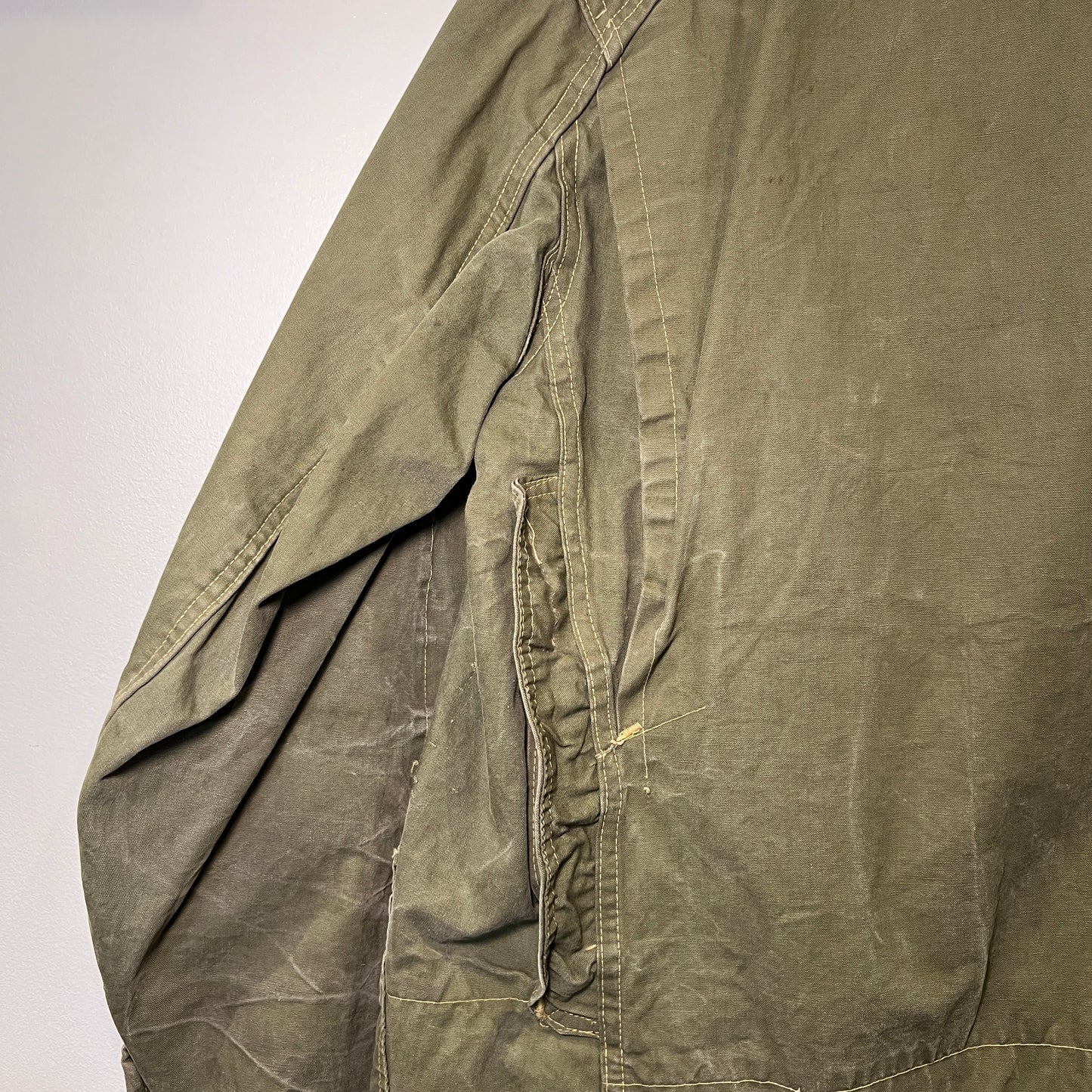 1930s - 1940s Olive Gun Coat Jacket