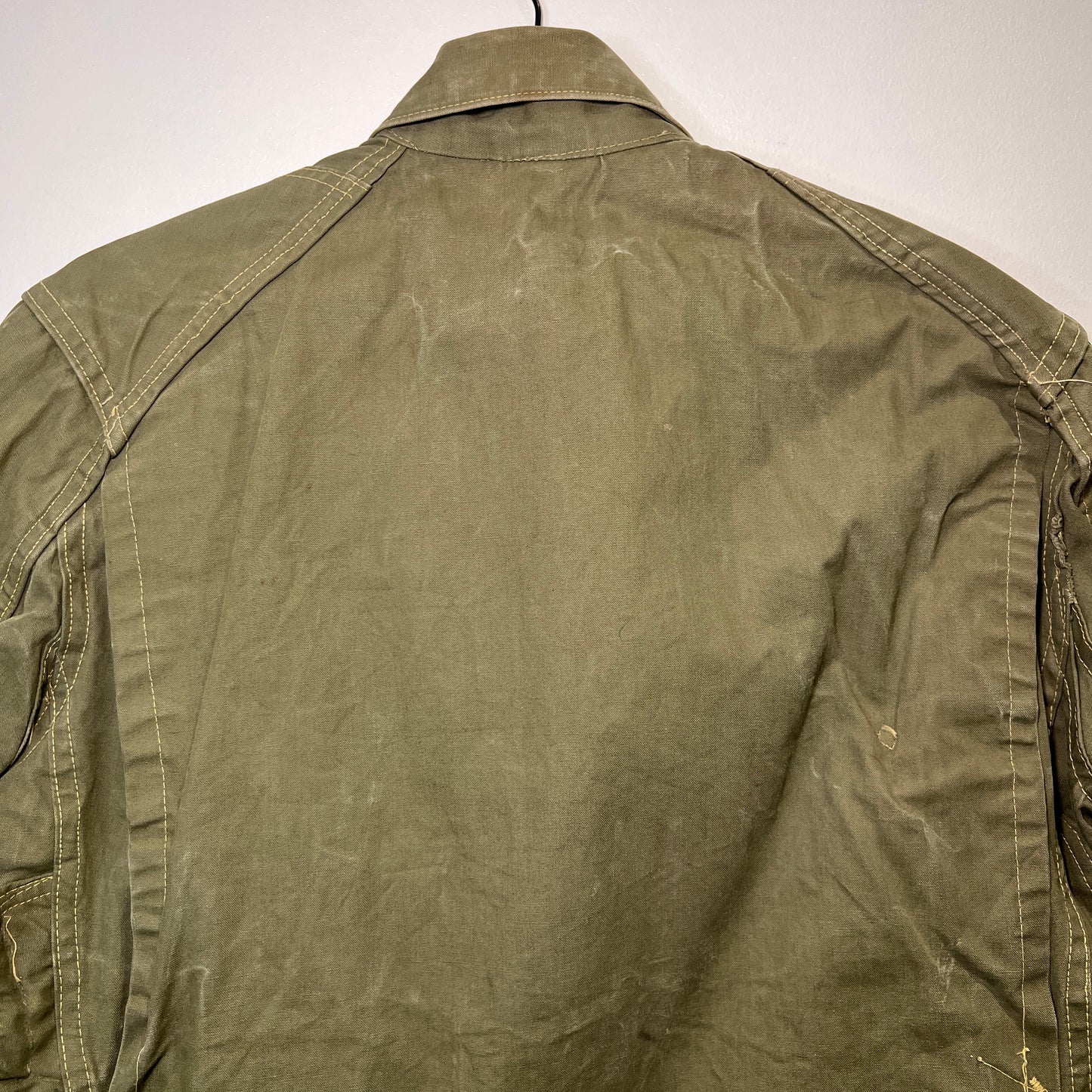 1930s - 1940s Olive Gun Coat Jacket