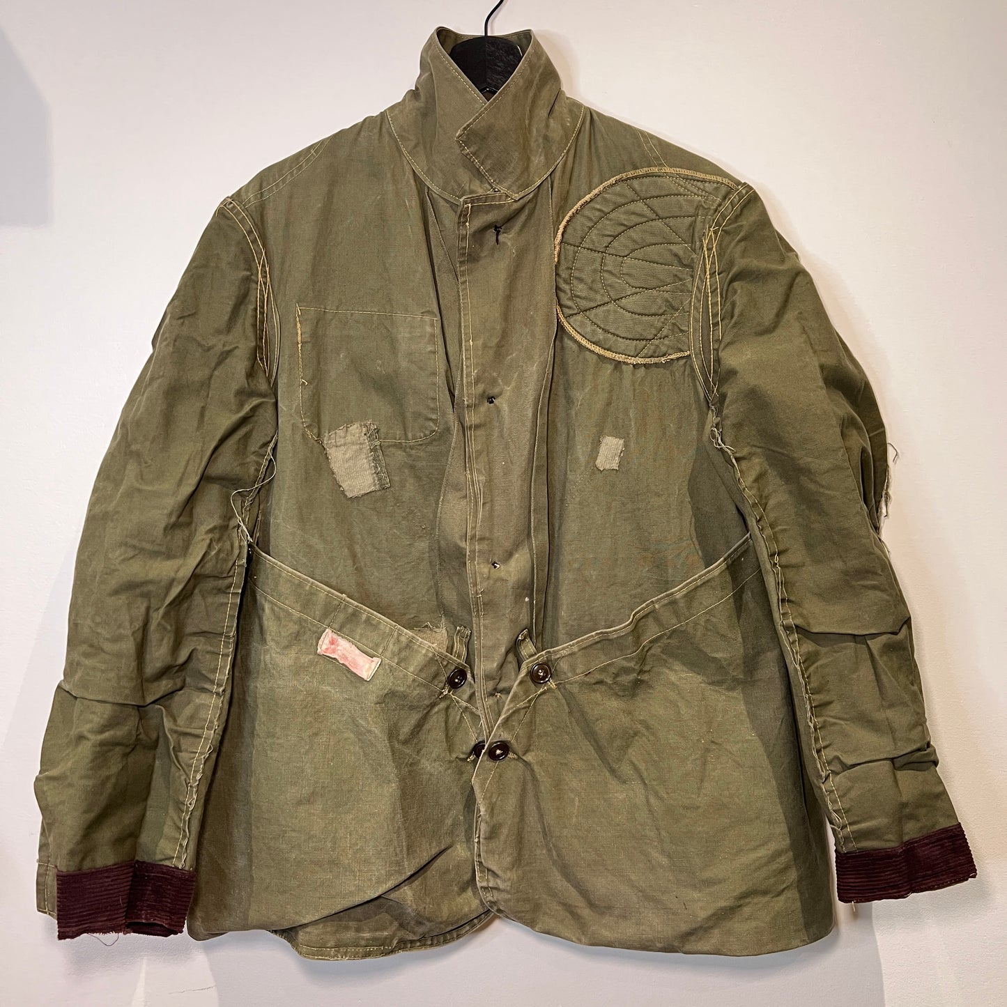 1930s - 1940s Olive Gun Coat Jacket