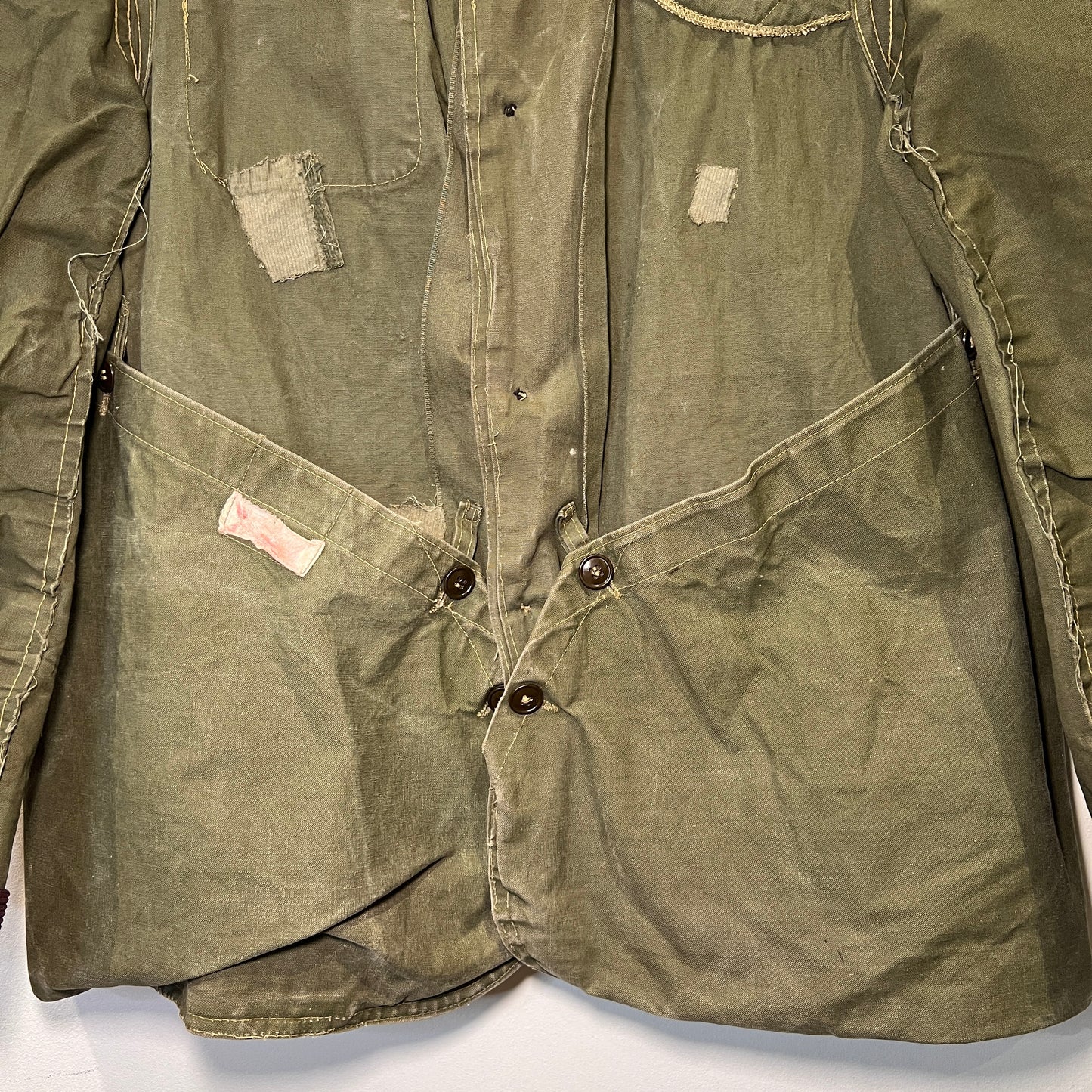 1930s - 1940s Olive Gun Coat Jacket