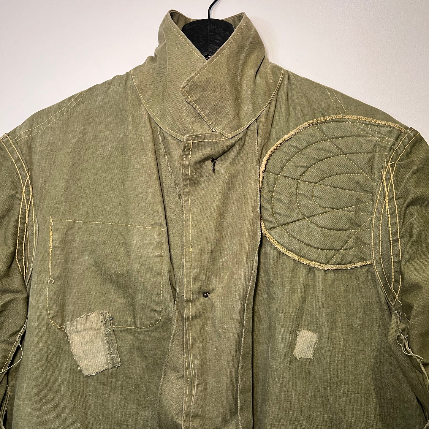 1930s - 1940s Olive Gun Coat Jacket
