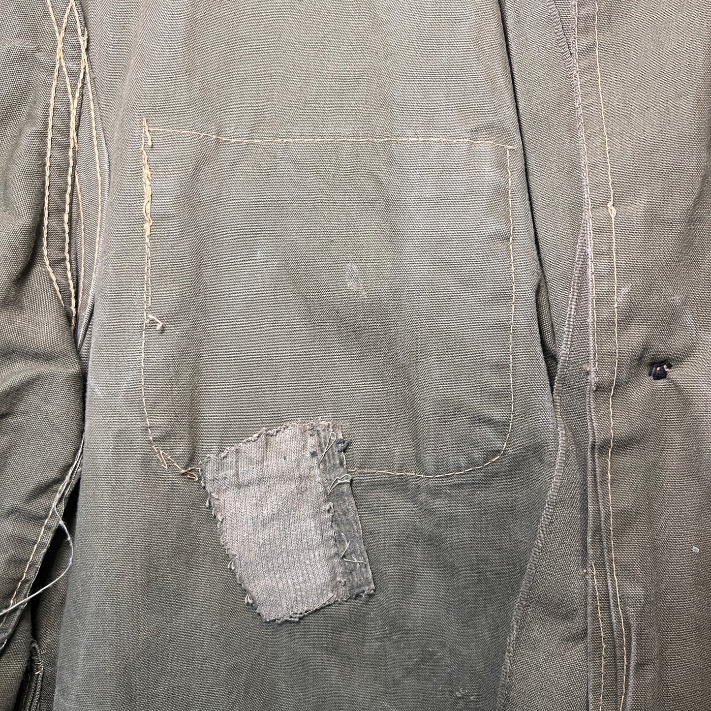 1930s - 1940s Olive Gun Coat Jacket