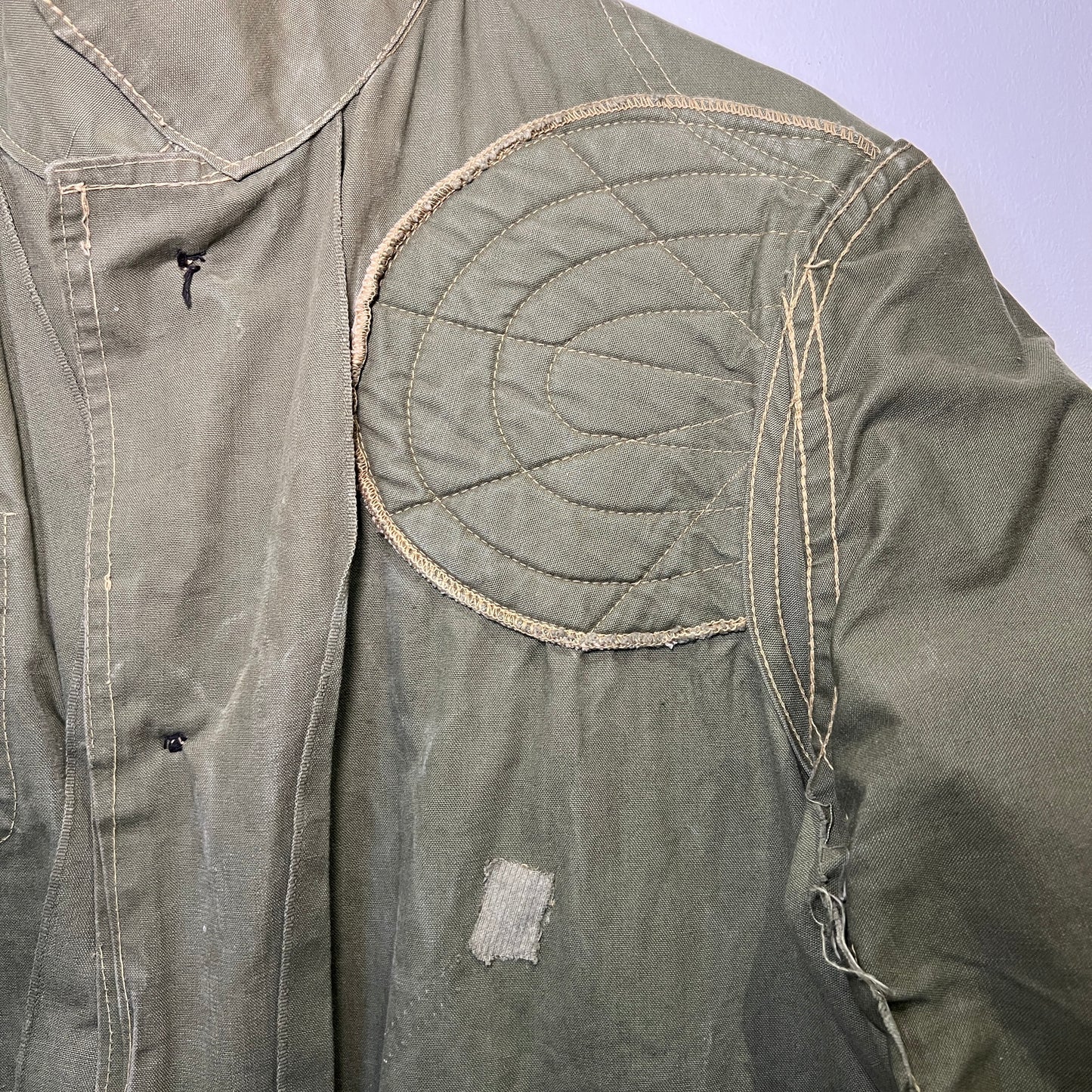 1930s - 1940s Olive Gun Coat Jacket