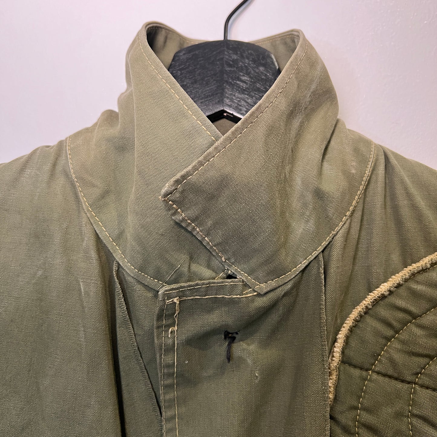1930s - 1940s Olive Gun Coat Jacket