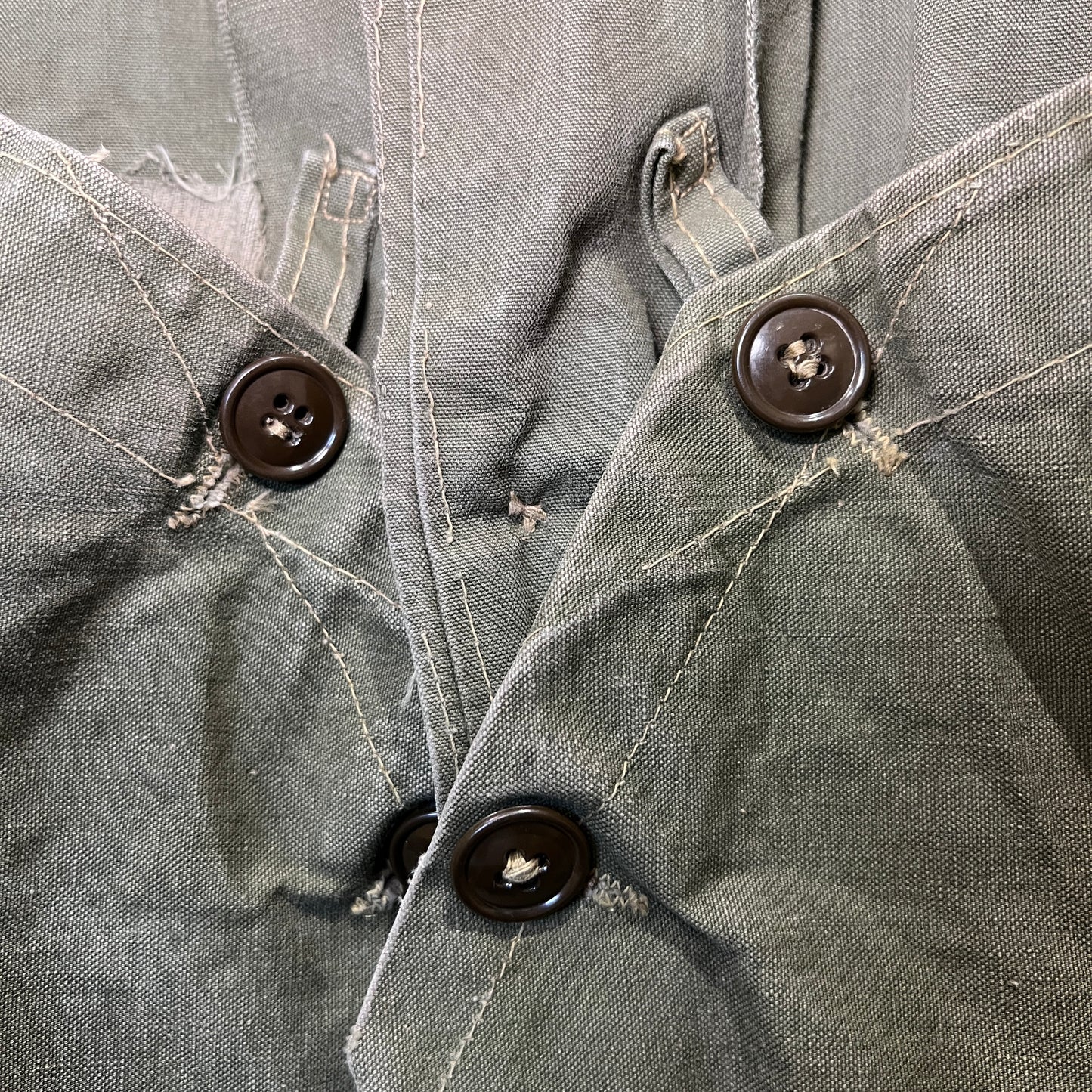 1930s - 1940s Olive Gun Coat Jacket