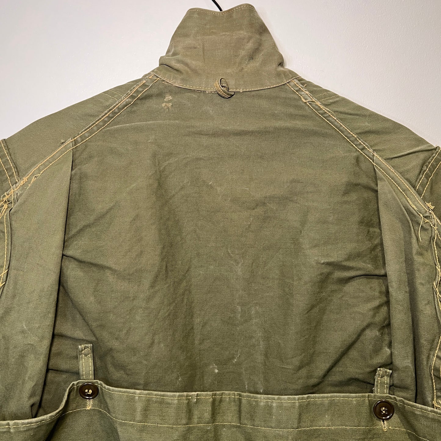 1930s - 1940s Olive Gun Coat Jacket