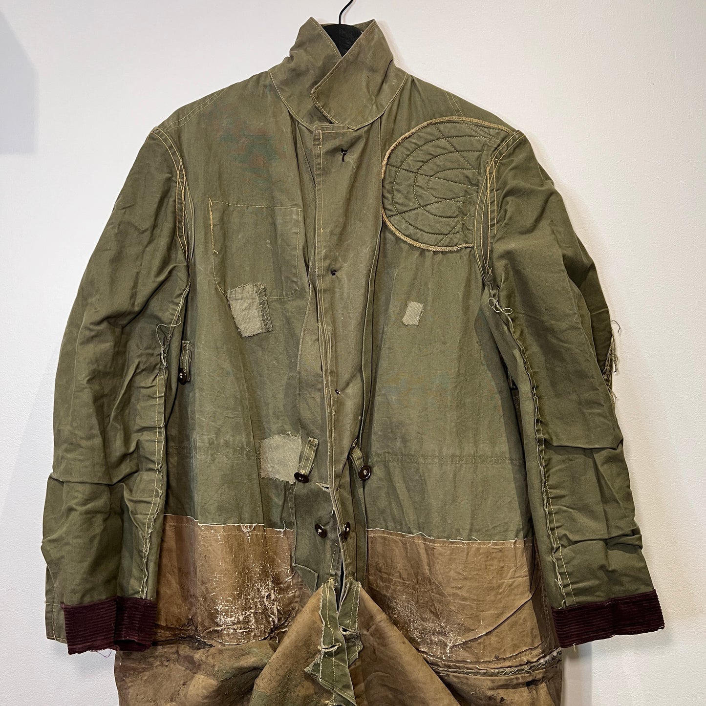 1930s - 1940s Olive Gun Coat Jacket