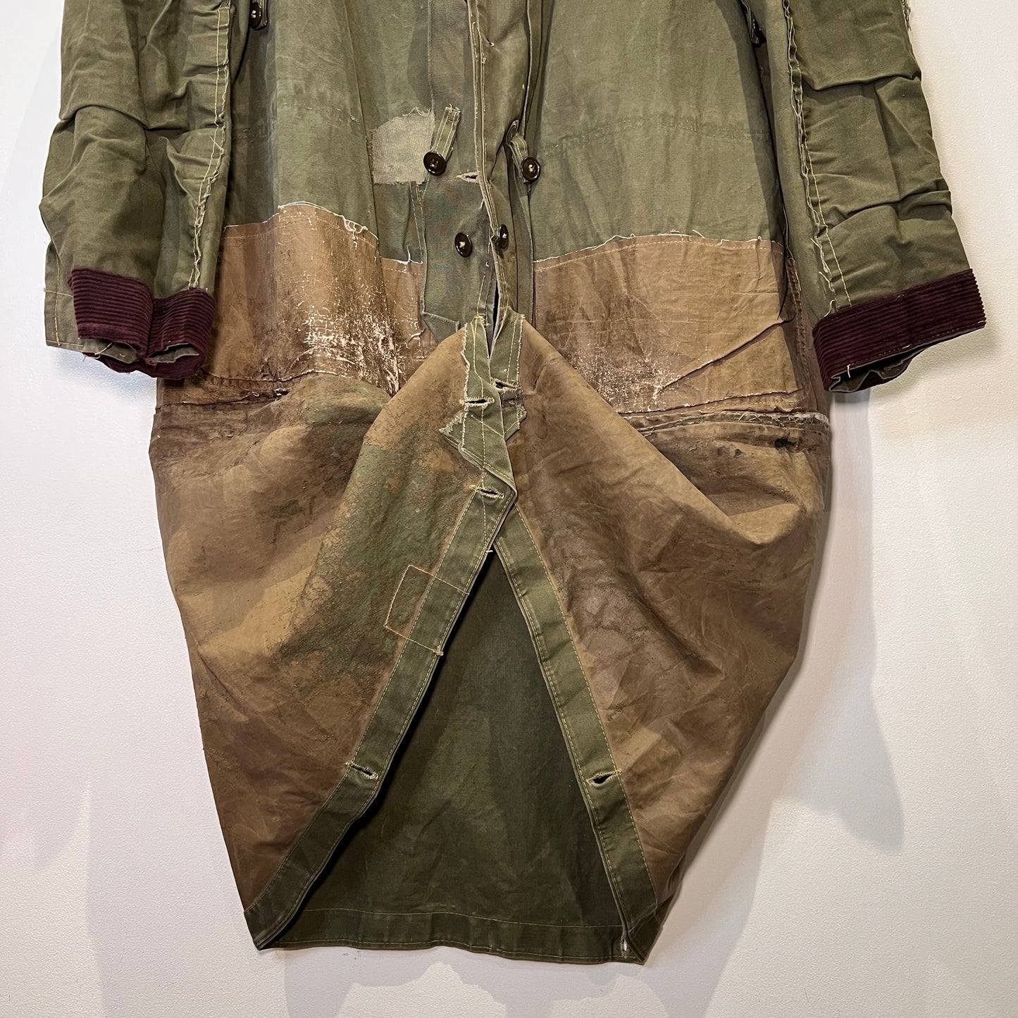 1930s - 1940s Olive Gun Coat Jacket