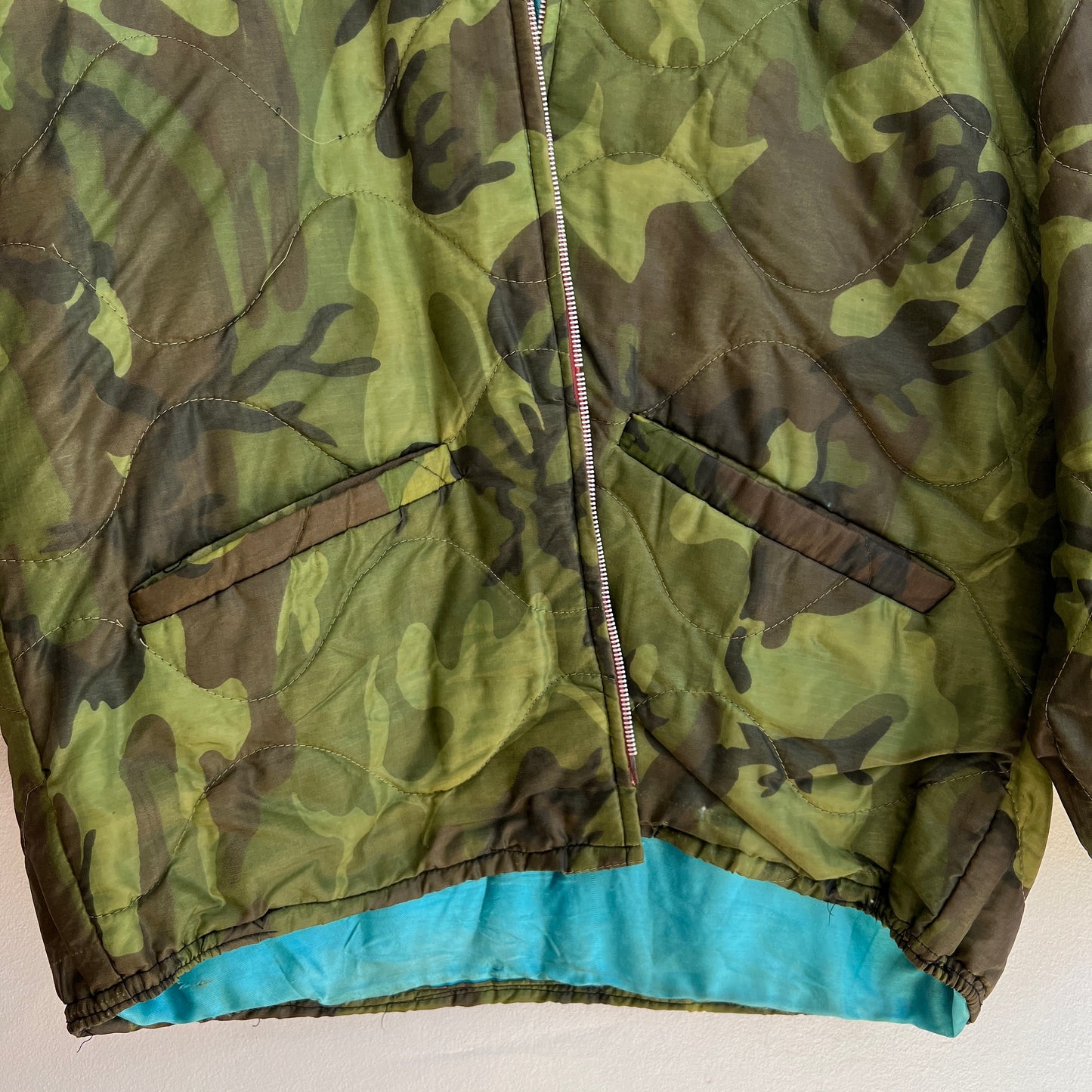 1970s Vietnam Camouflage Green Souvenir Jacket