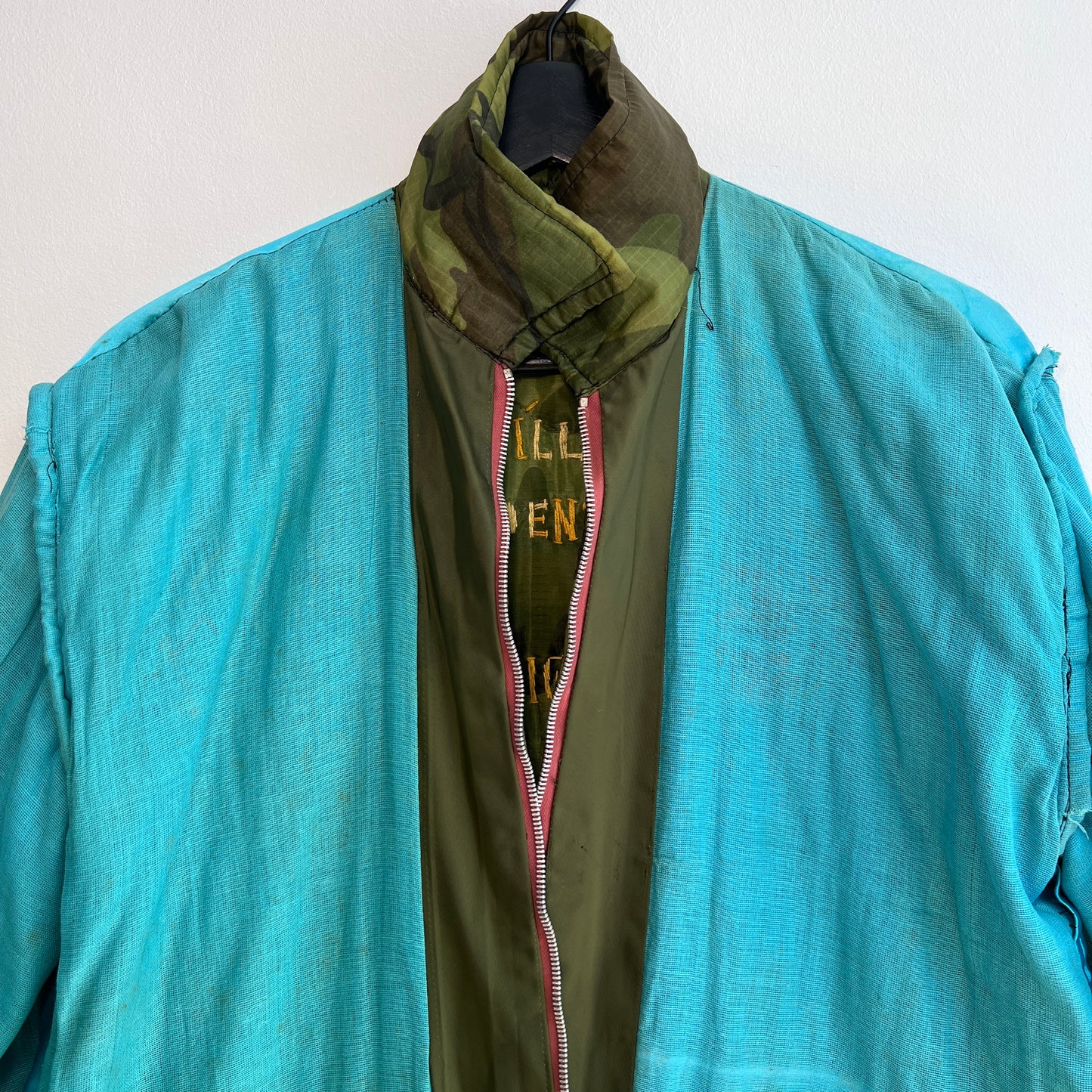 1970s Vietnam Camouflage Green Souvenir Jacket