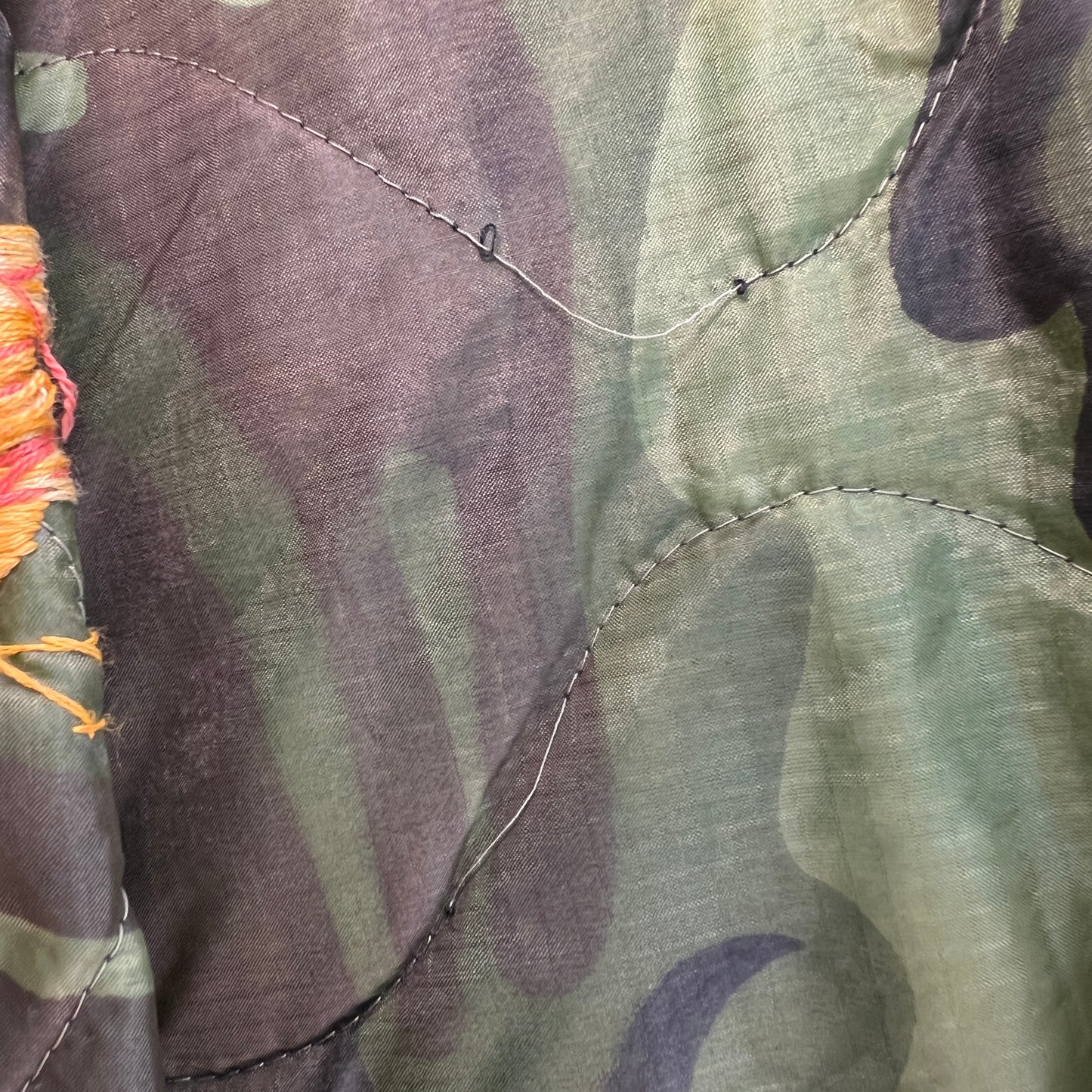 1970s Vietnam Camouflage Green Souvenir Jacket
