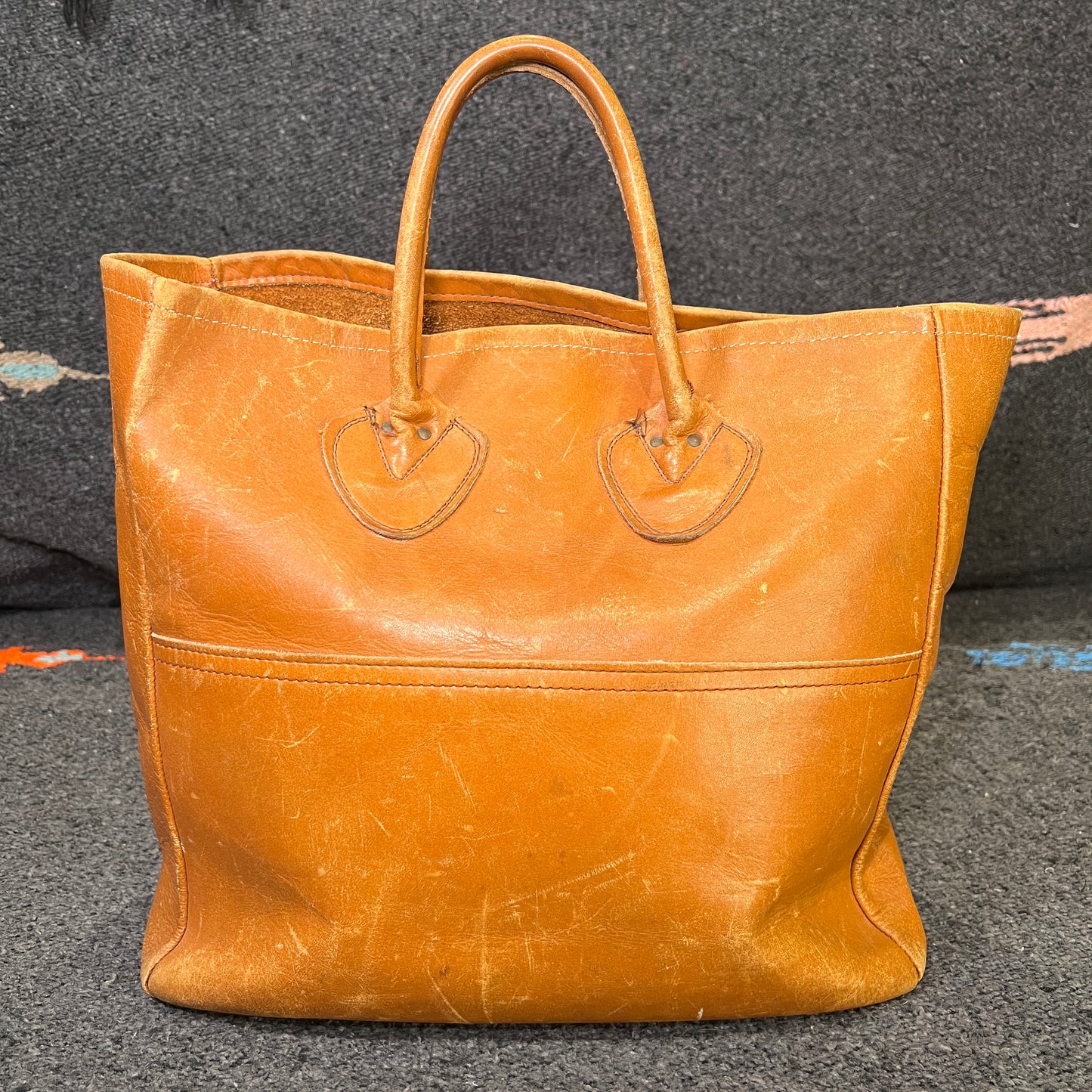 1980s L.L.Bean Small Leather Tote Bag