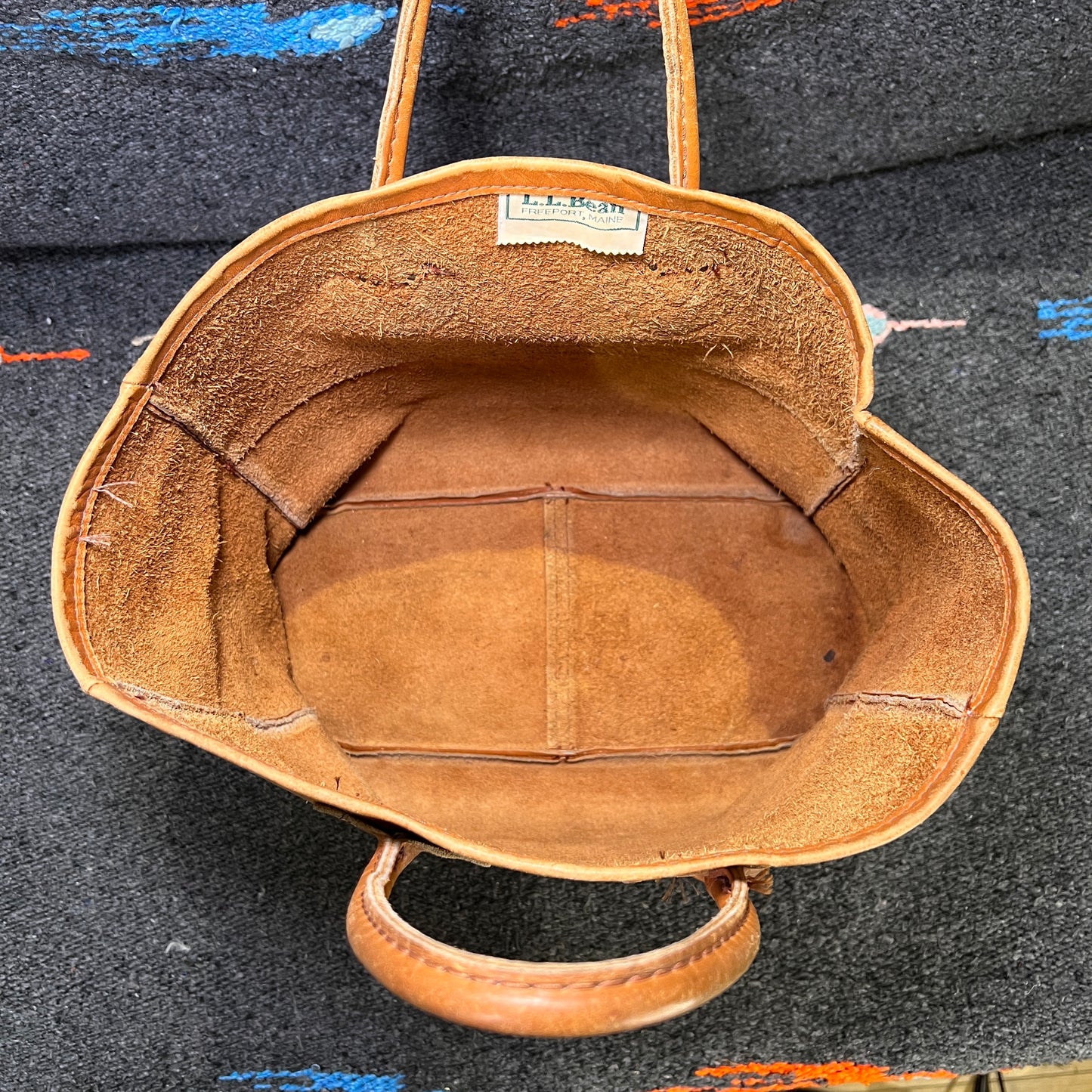 1980s L.L.Bean Small Leather Tote Bag