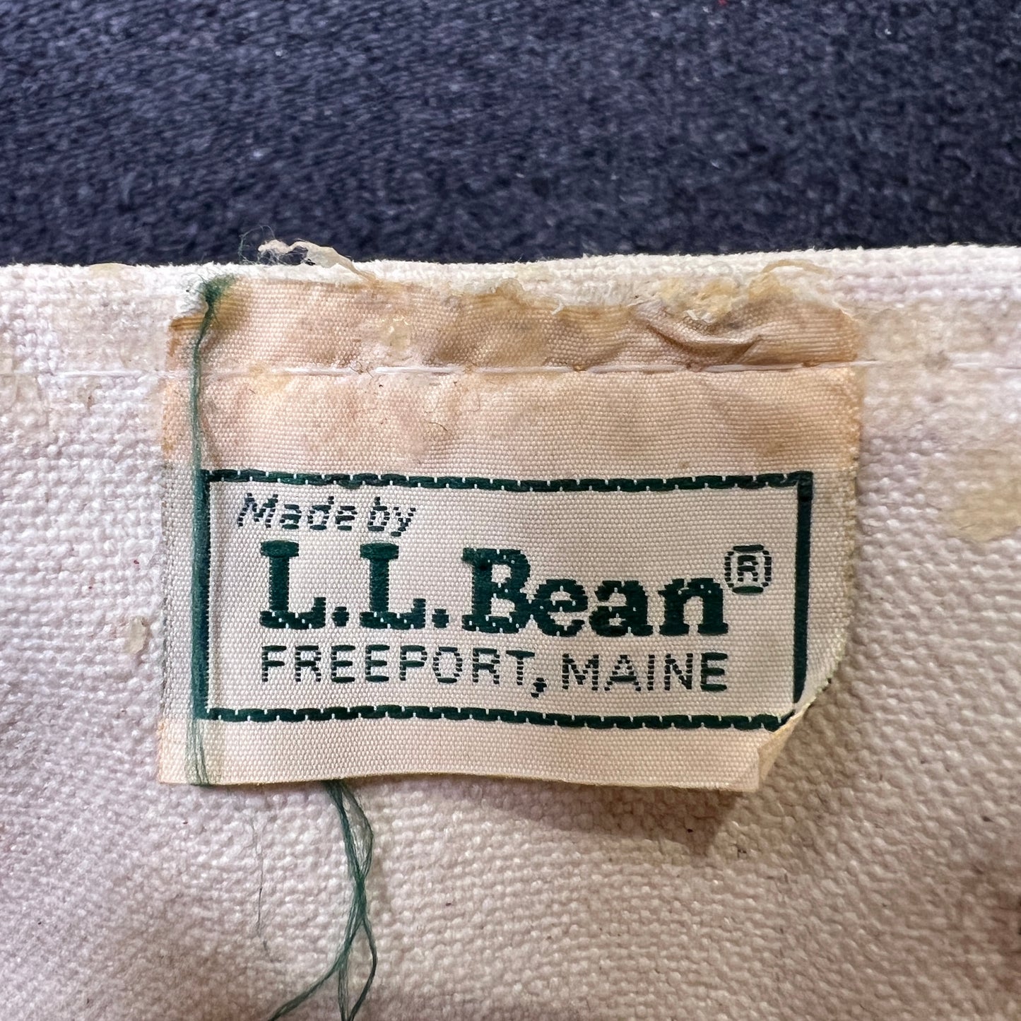 1970s L.L.Bean Purple Beige Small Boat and Tote Bag