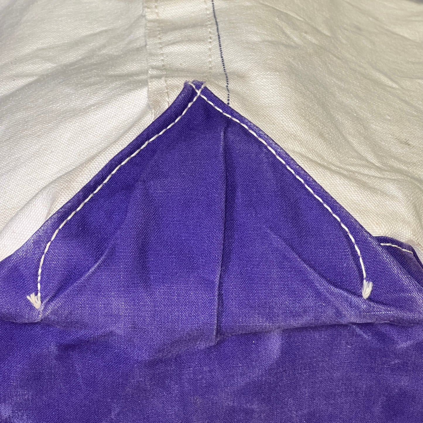 1960s L.L.Bean Purple Beige Large Boat and Tote Bag