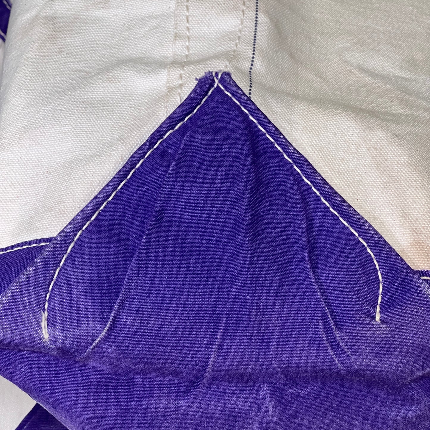 1960s L.L.Bean Purple Beige Large Boat and Tote Bag