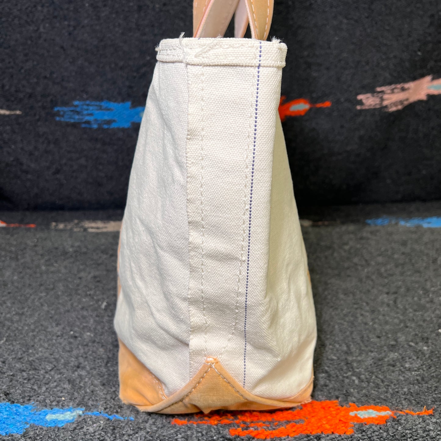 1980s L.L.Bean Desert Beige Small Boat and Tote Bag