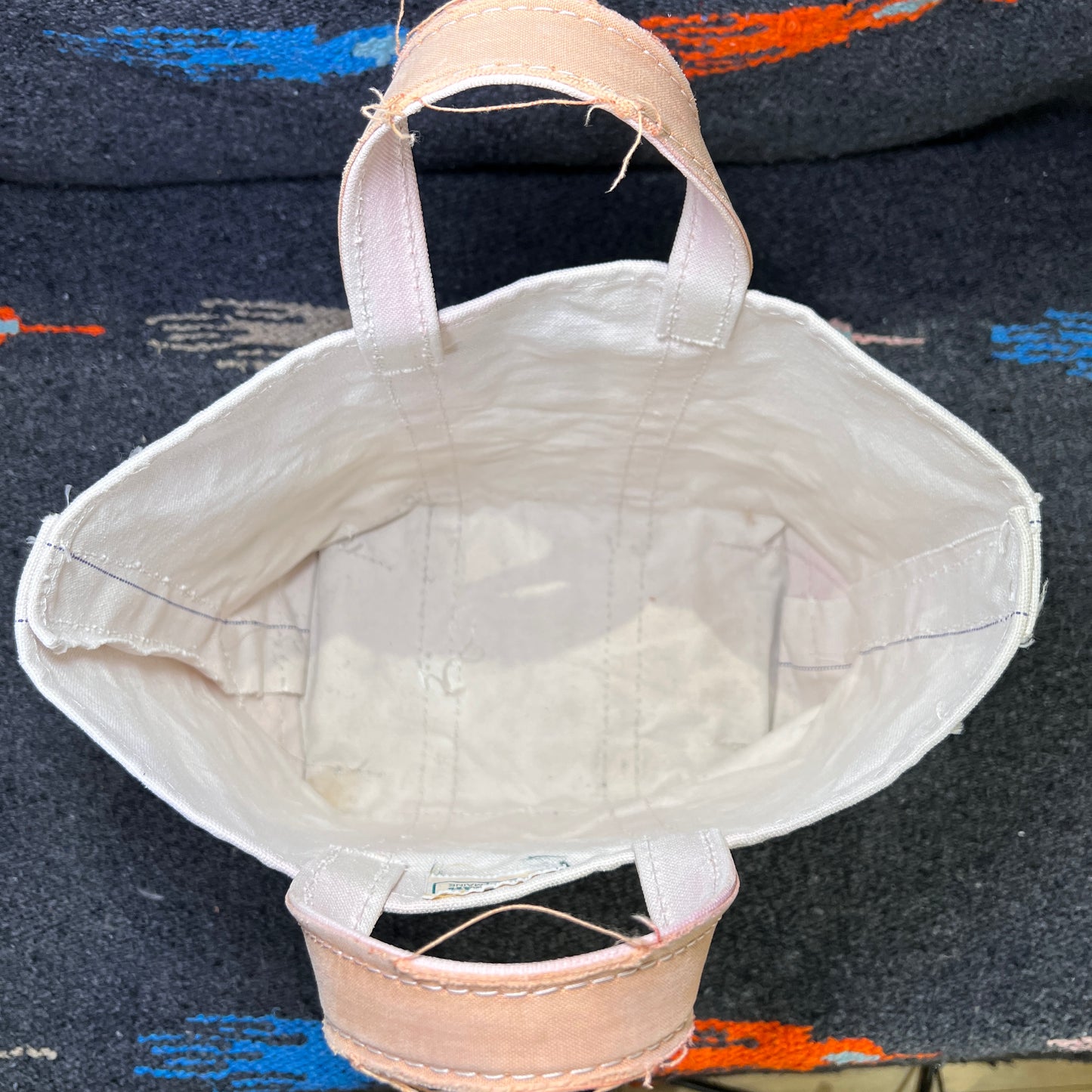1980s L.L.Bean Desert Beige Small Boat and Tote Bag