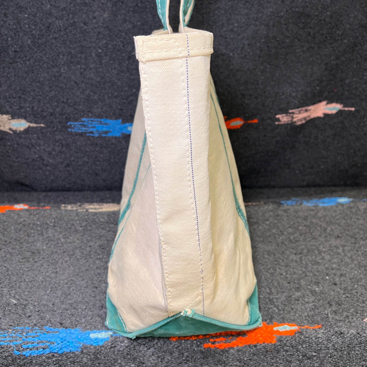 1970s L.L.Bean Green Beige Large Boat and Tote Bag
