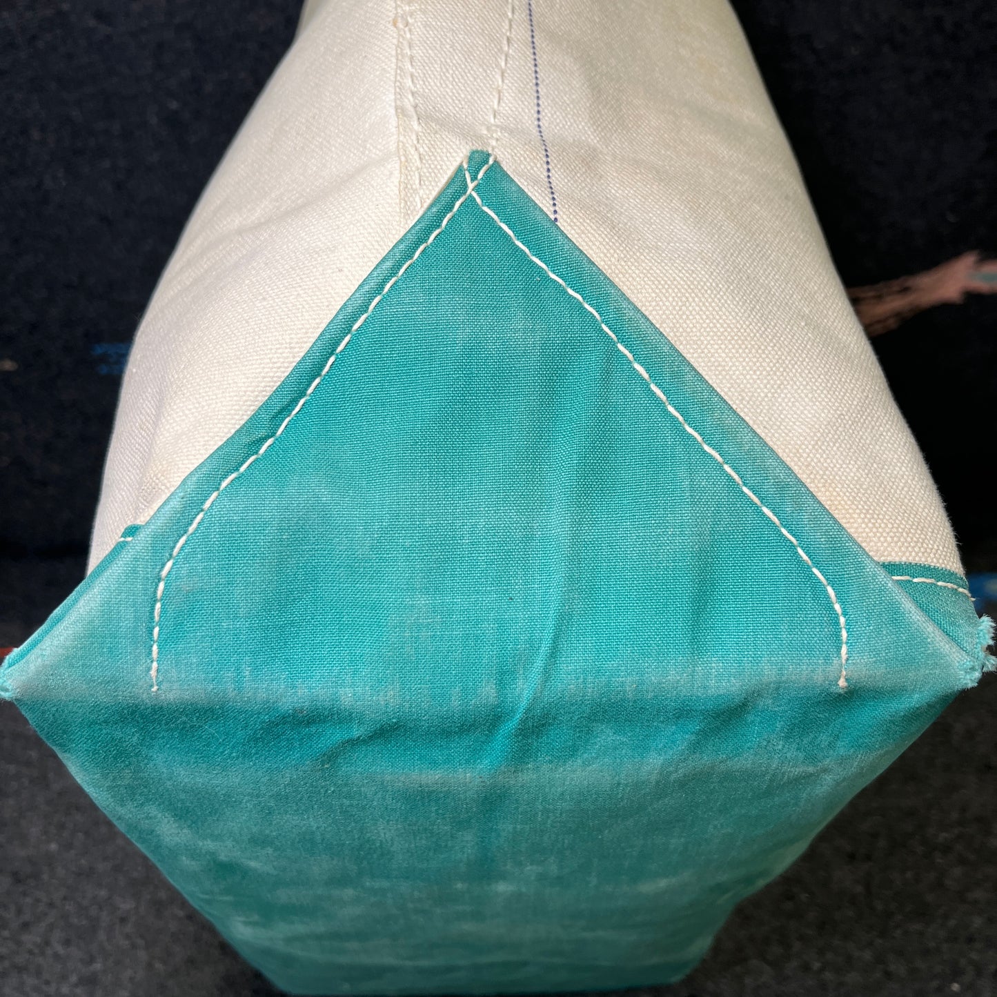 1970s L.L.Bean Green Beige Large Boat and Tote Bag