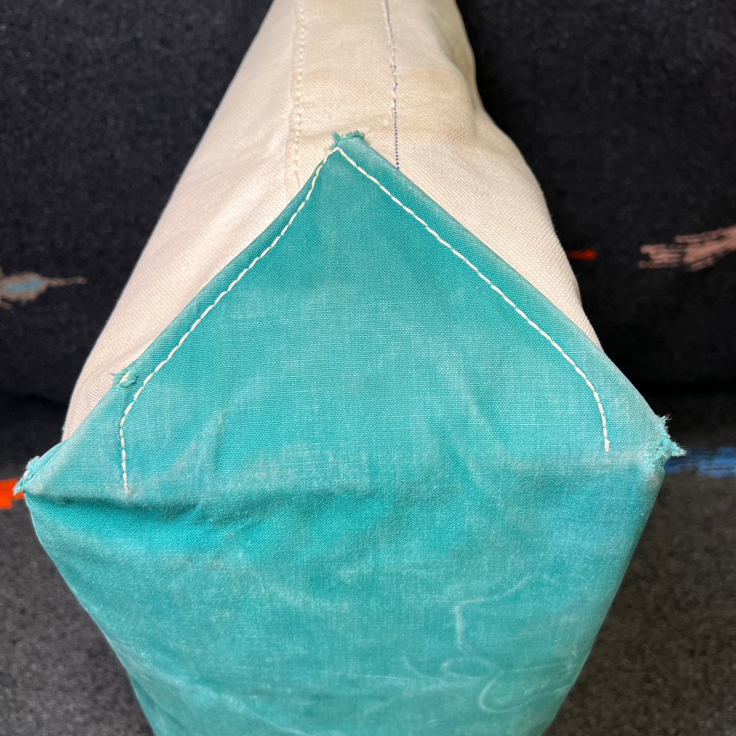 1970s L.L.Bean Green Beige Large Boat and Tote Bag