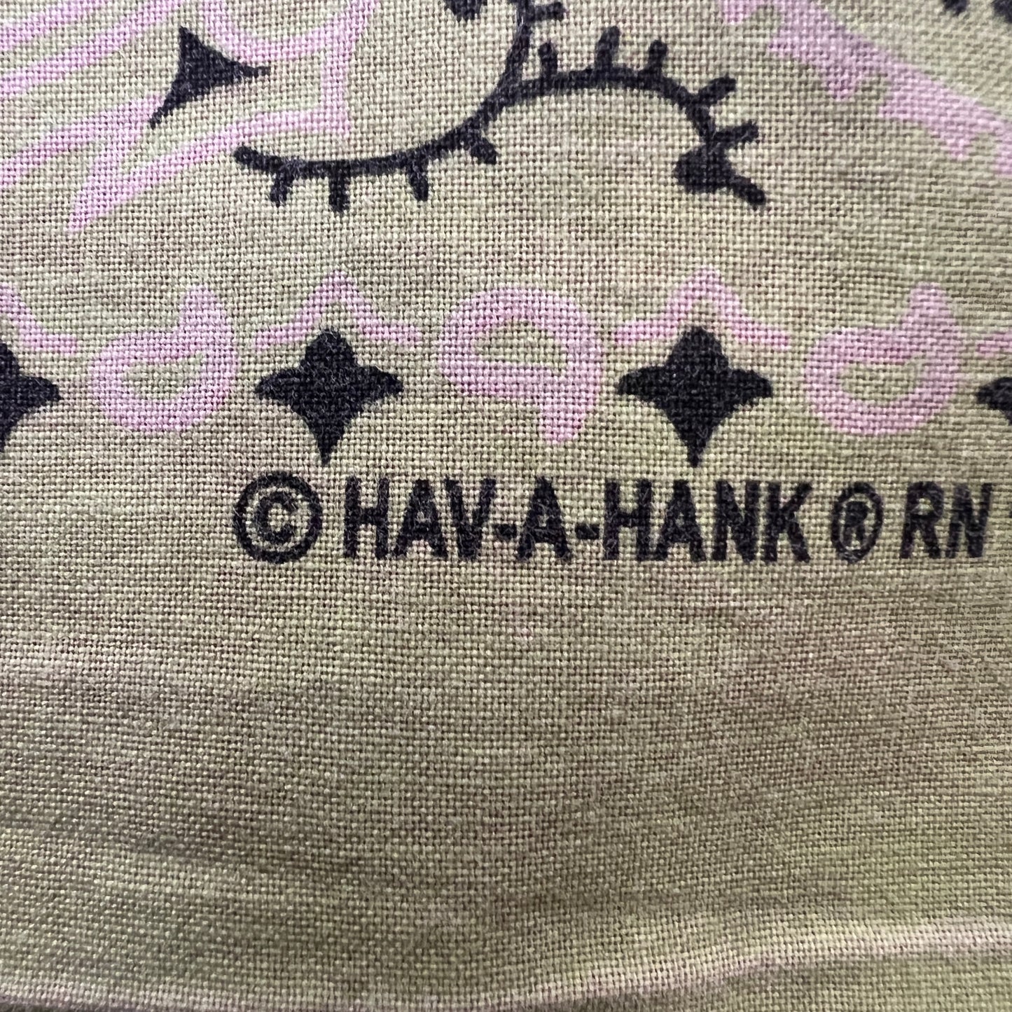 HAV-A-HANK Pink and Lime Green Color 2 Tone Bandana