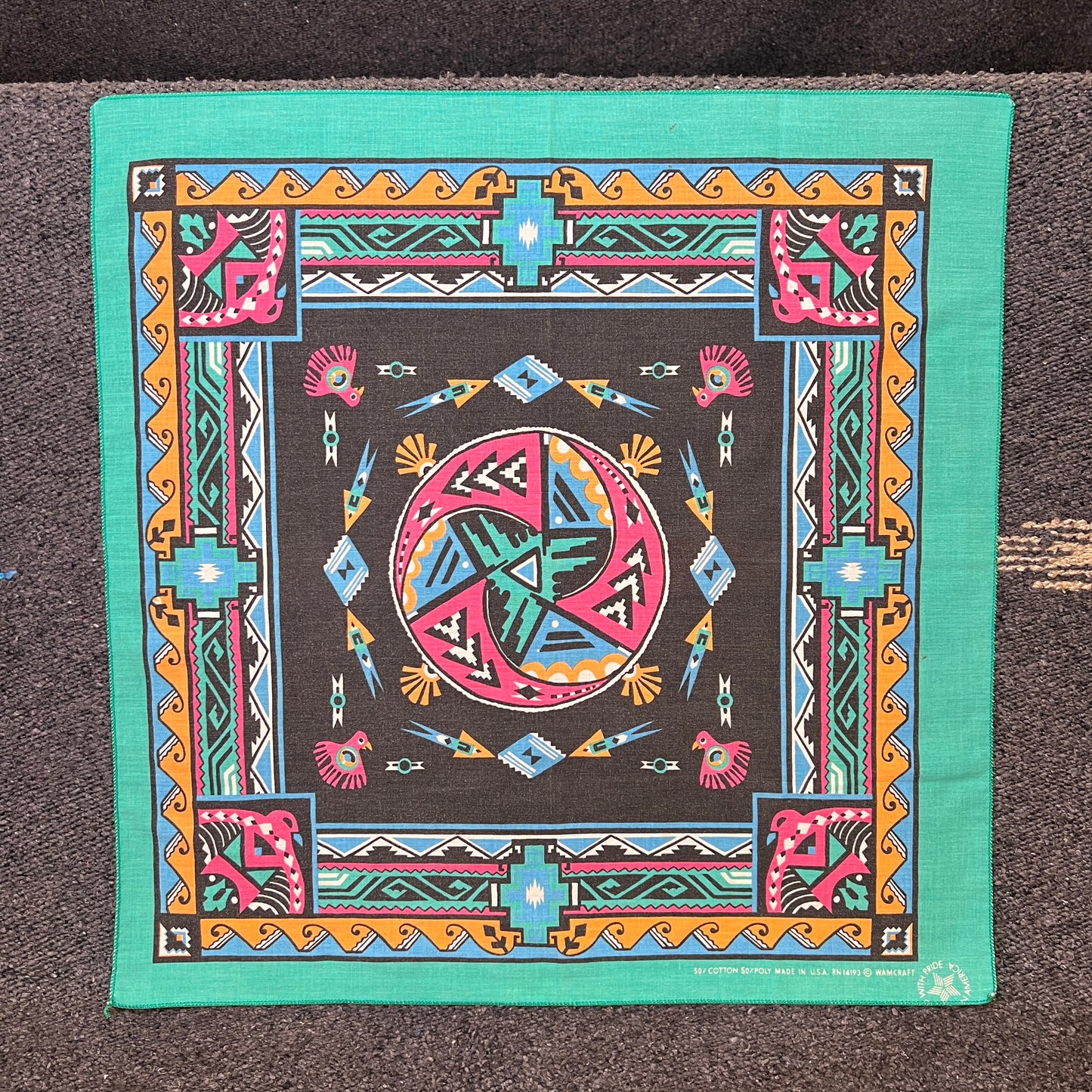 Wamcraft Native American bandana with Geometric Graphic Print