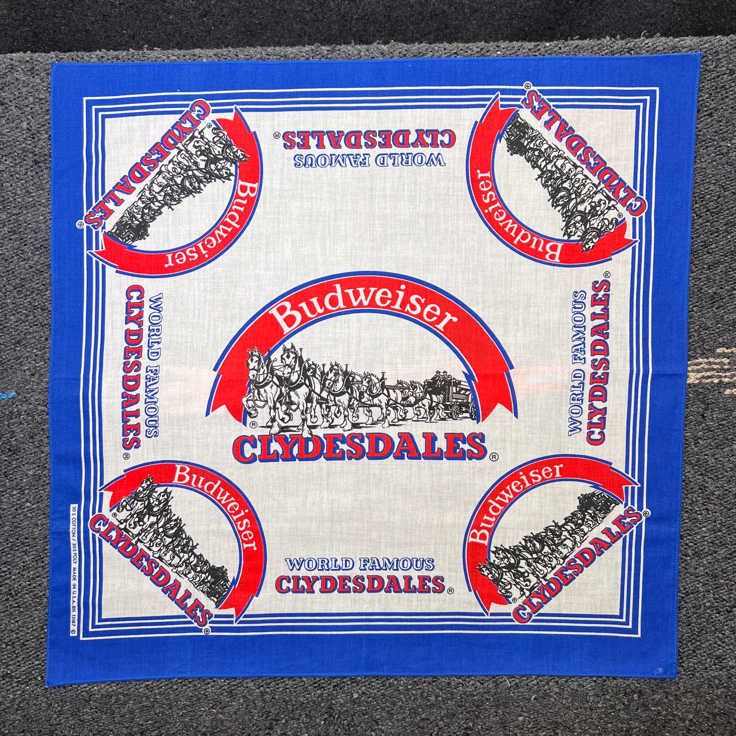 Budweiser Clydesdales Bandana with Horse Graphic Print