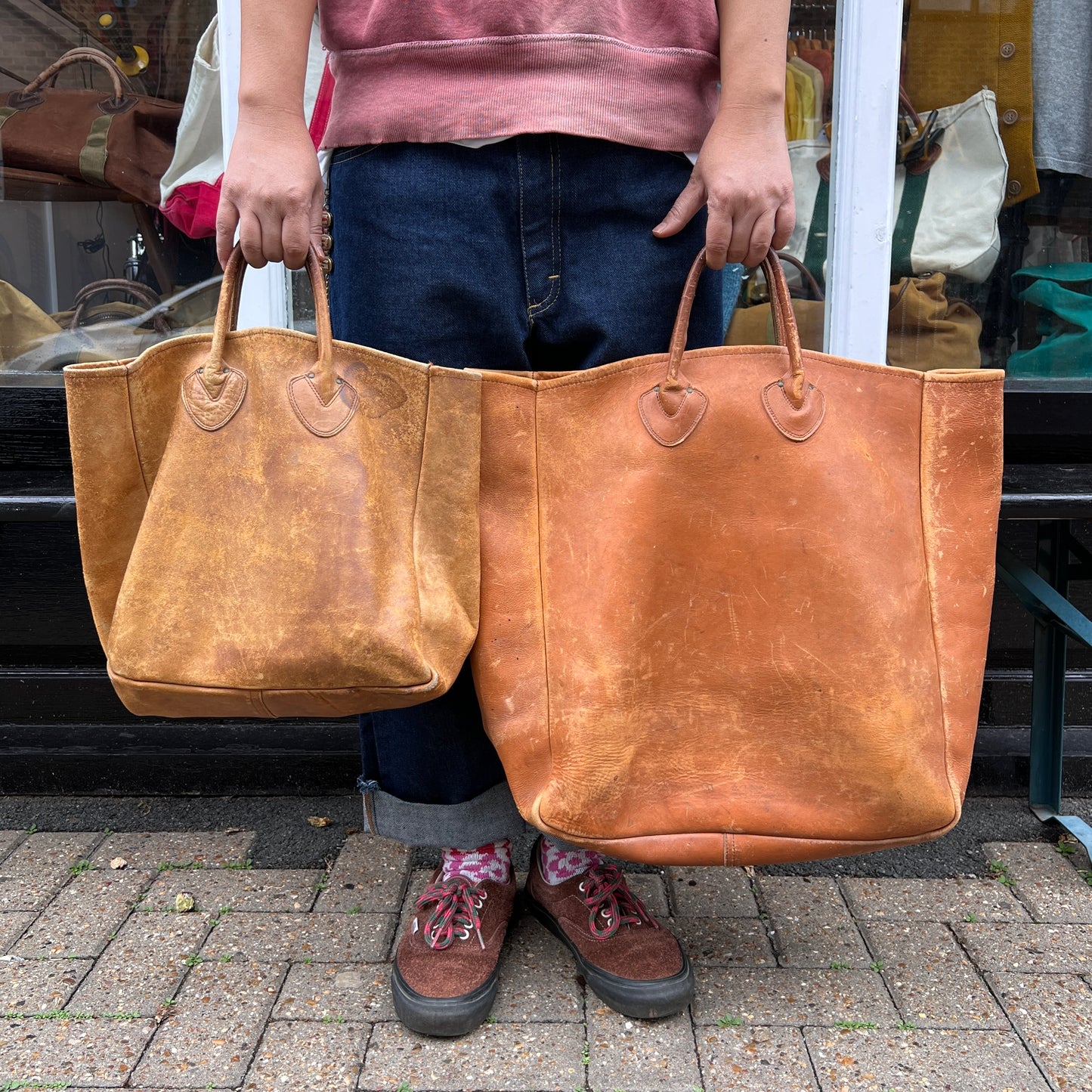 1960s L.L.Bean Large Leather Tote Bag