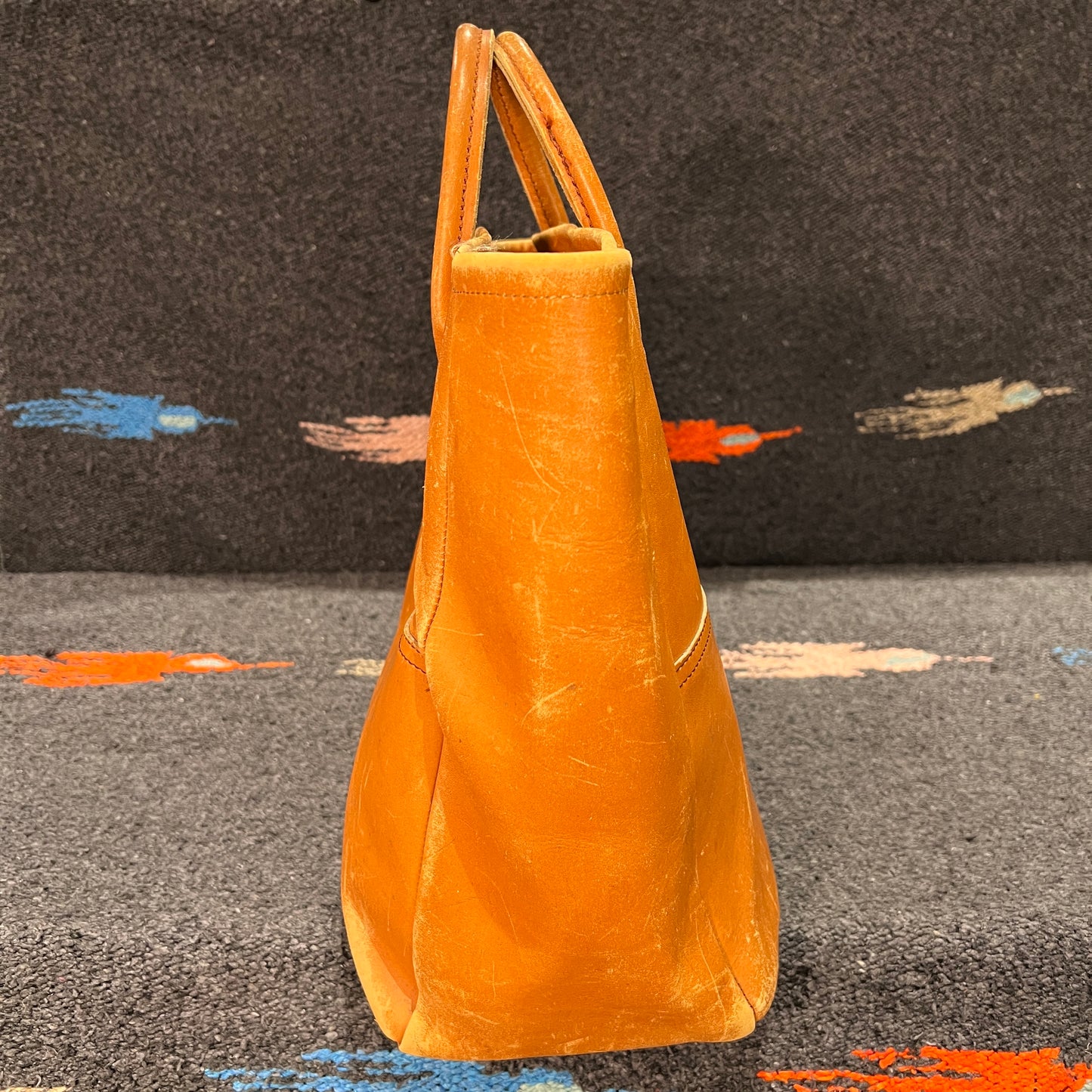 1980s L.L.Bean Small Leather Tote Bag
