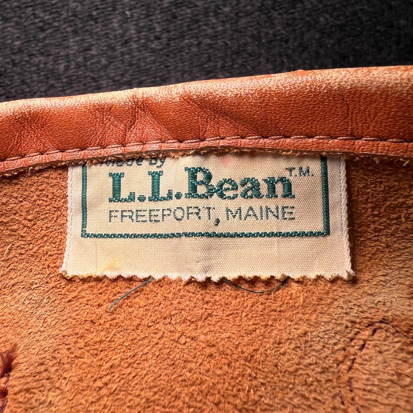 1980s L.L.Bean Small Leather Tote Bag