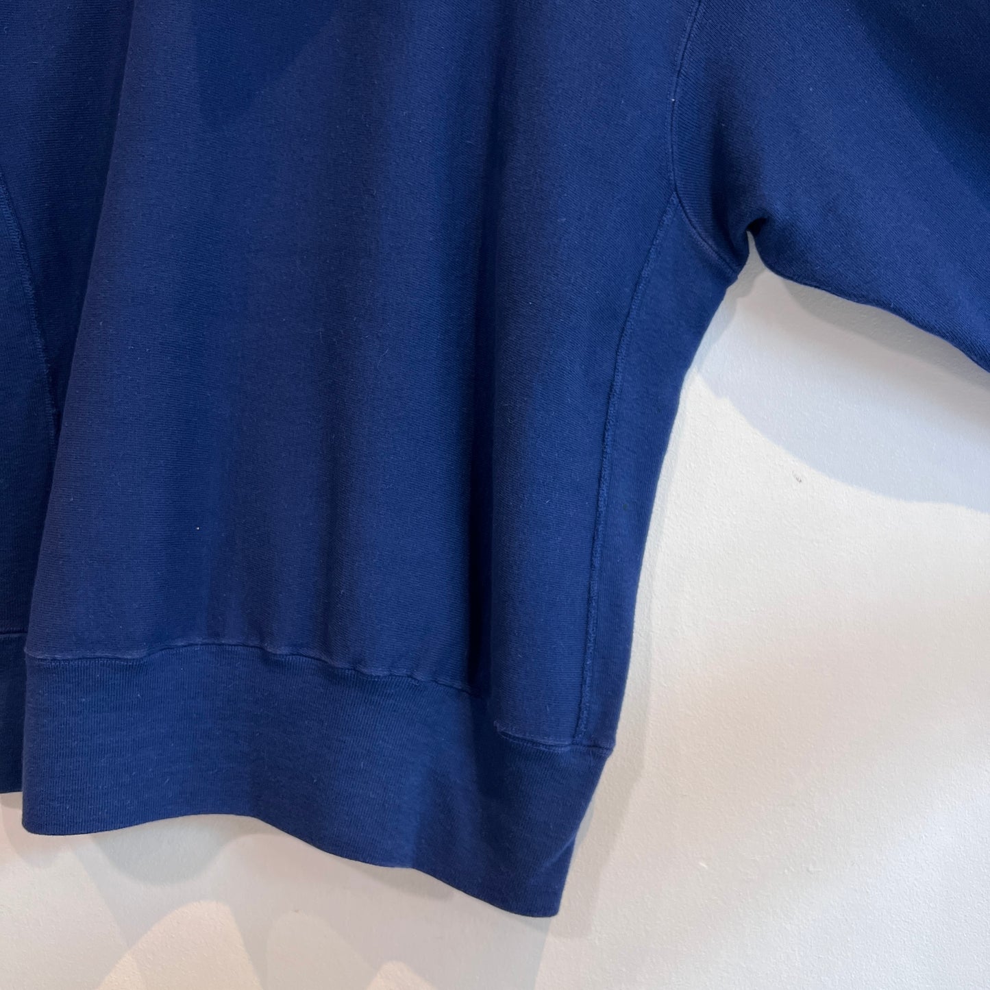 1973s ~ 1975s Champion Single Color Tag Blue Hoodie Sweatshirt with Blare Print