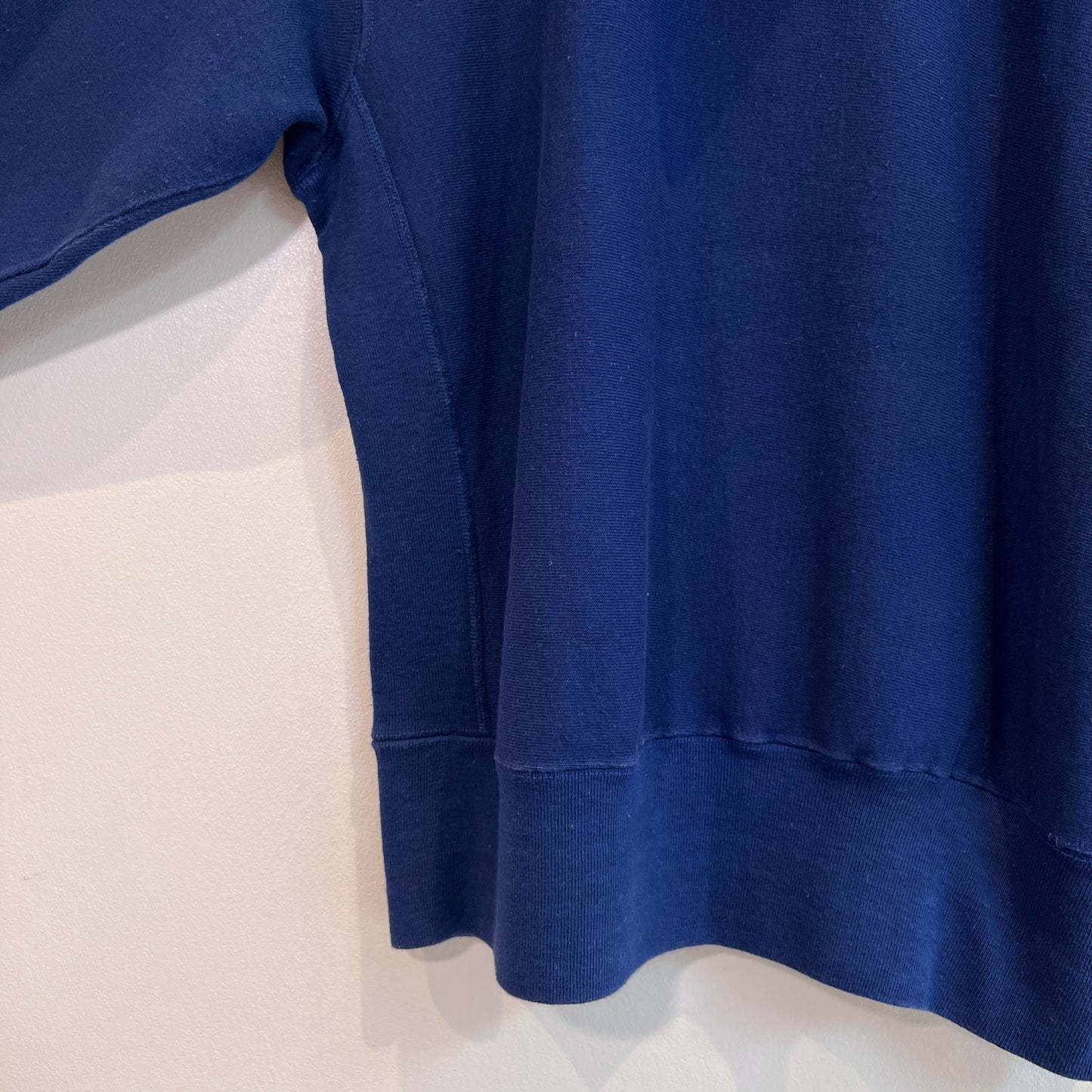 1973s ~ 1975s Champion Single Color Tag Blue Hoodie Sweatshirt with Blare Print