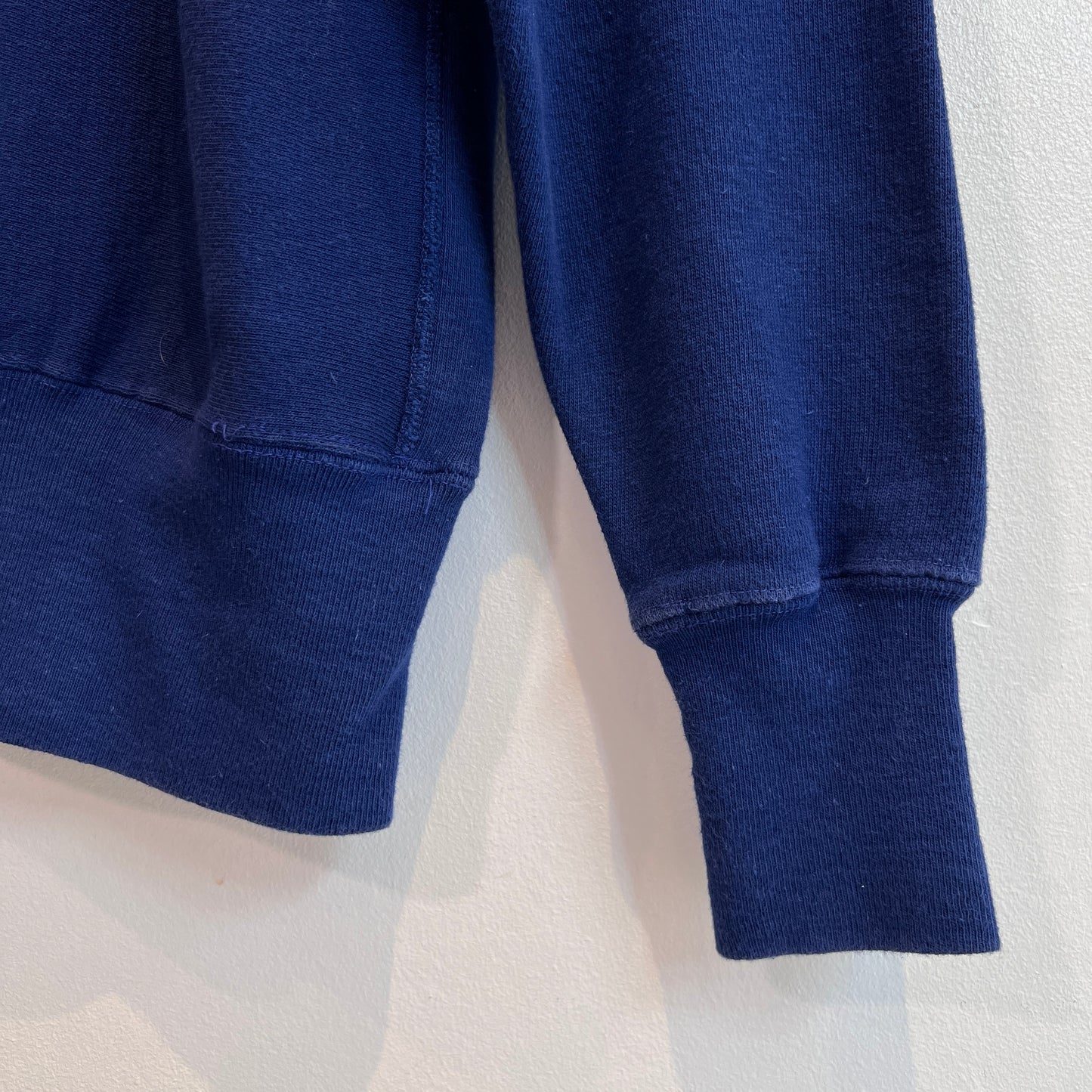 1973s ~ 1975s Champion Single Color Tag Blue Hoodie Sweatshirt with Blare Print