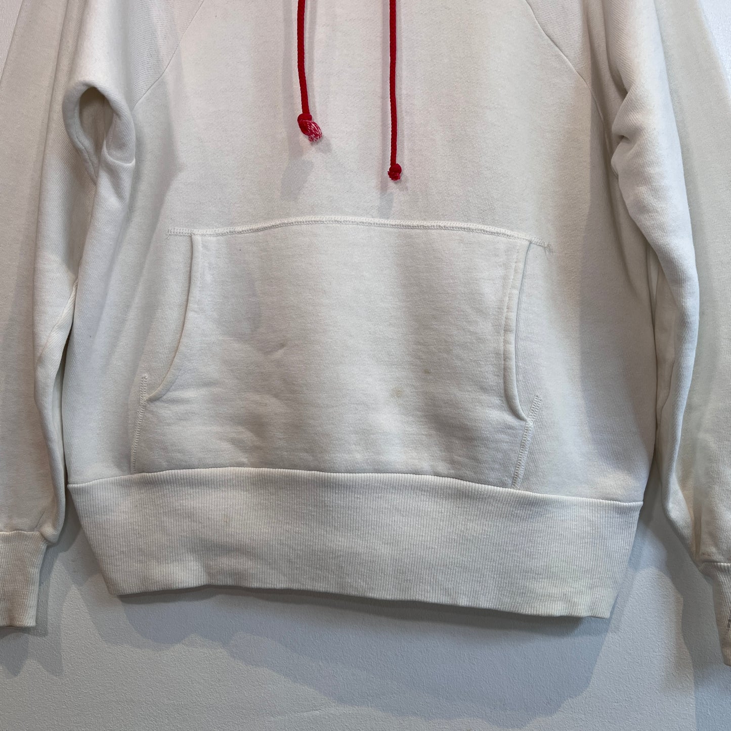 1950s ~ 1960s Healthknit Red and White Color Two Tone Hoodie Sweatshirt