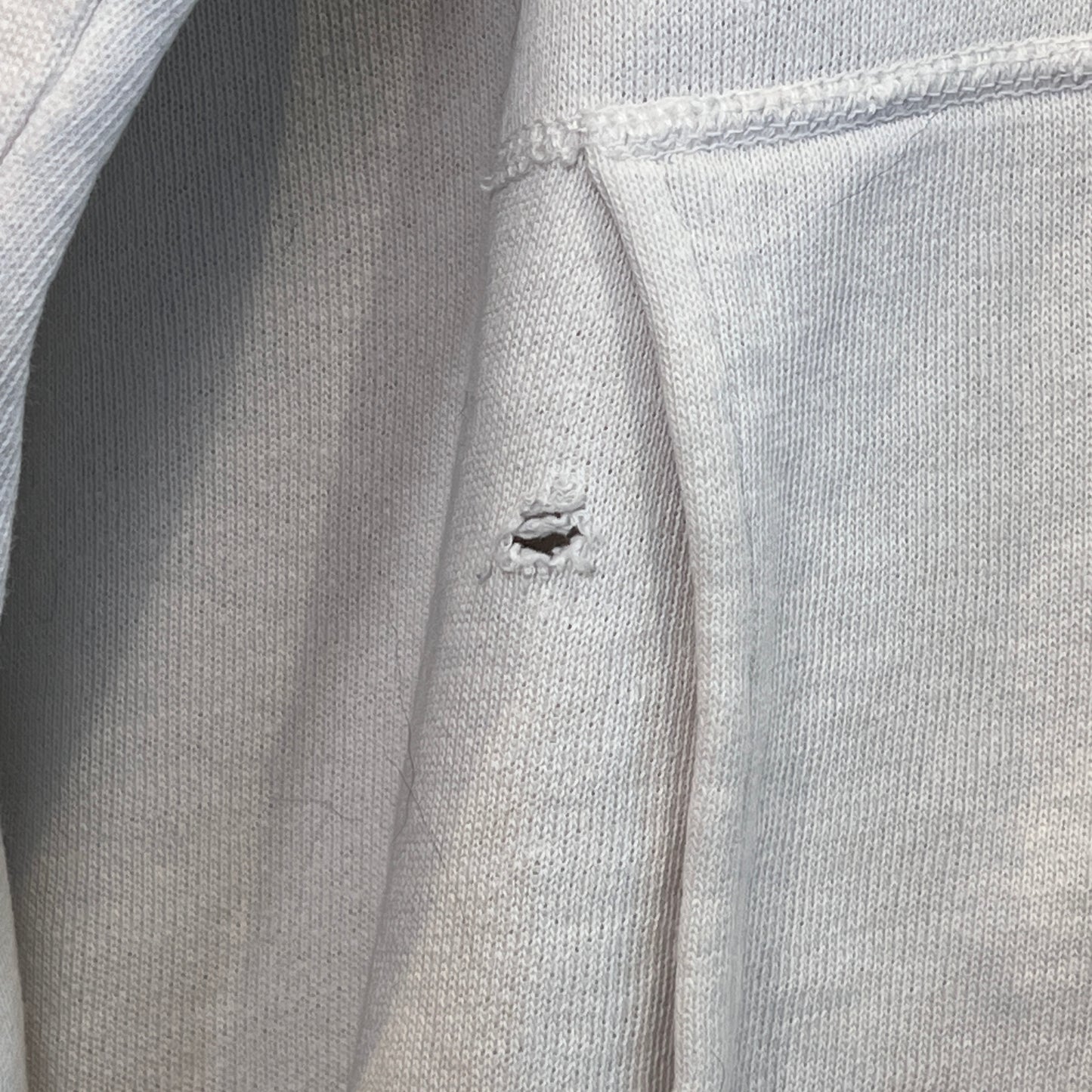 1950s ~ 1960s Healthknit Blue and White Color Two Tone Hoodie Sweatshirt