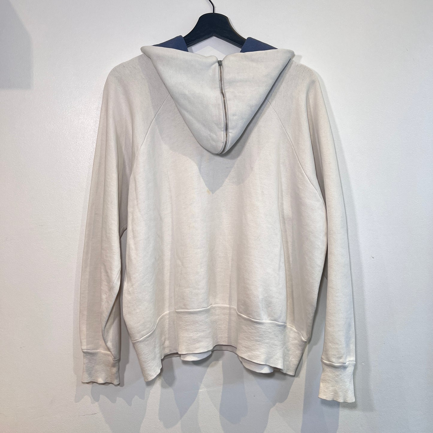1950s ~ 1960s Healthknit Blue and White Color Two Tone Hoodie Sweatshirt