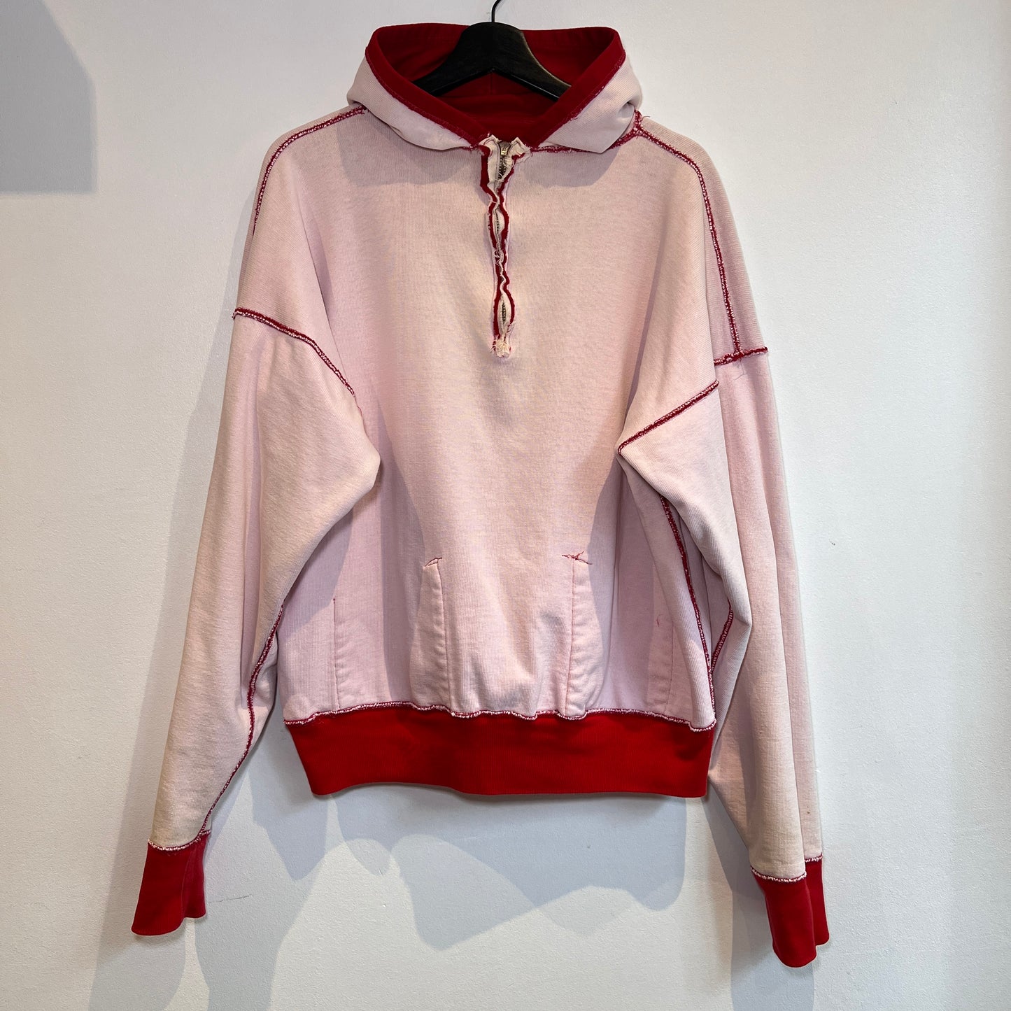 1962s ~ 1967s Champion Half Zip Hoodie Sweatshirt with saints print