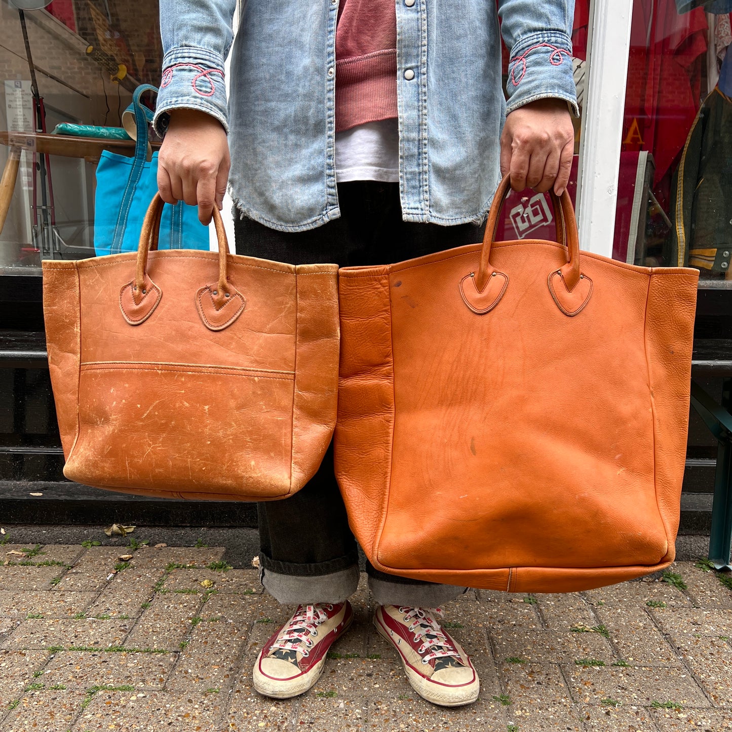1960s L.L.Bean Large Leather Tote Bag