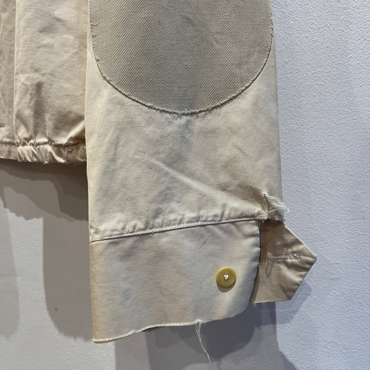 1960s Champion Varsity Cotton Cream Jacket with Notre Dame Crest Print