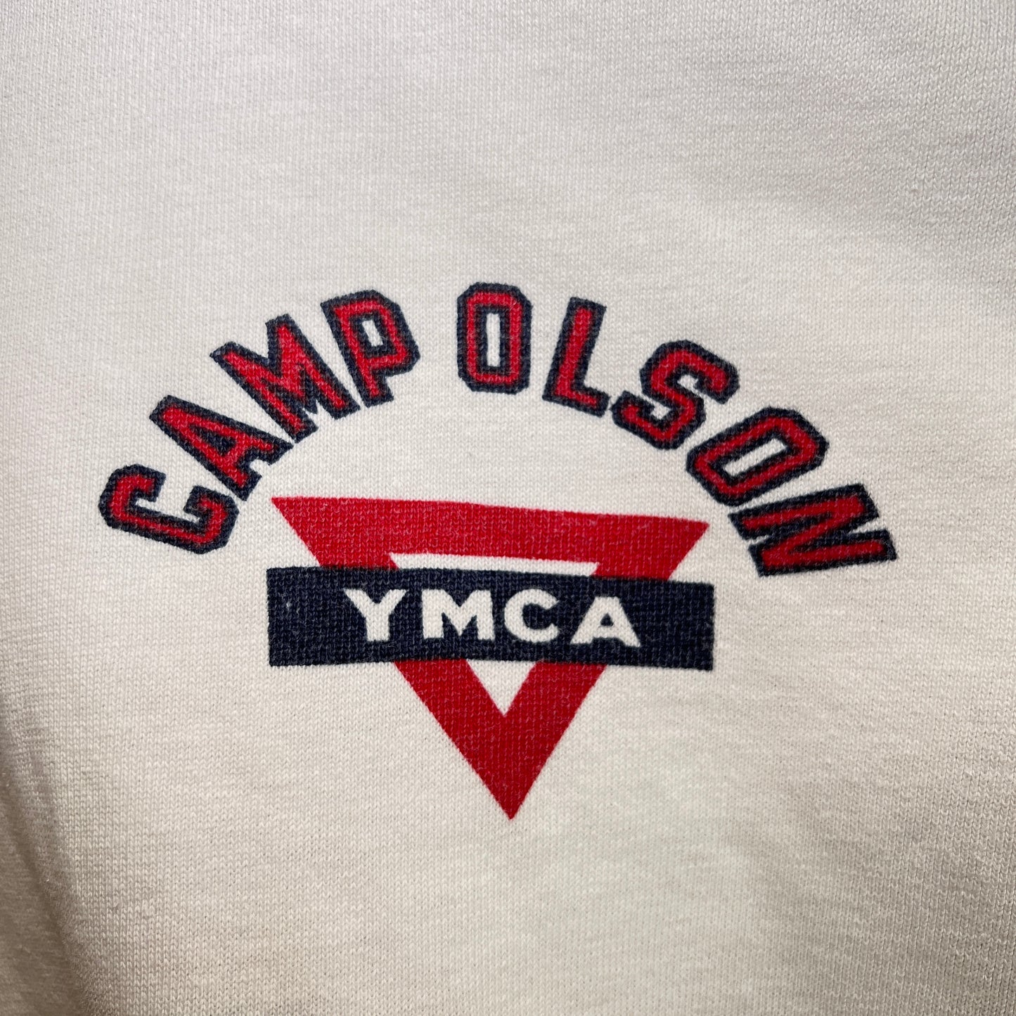 1950s Champion Sweatshirts with YMCA Camp Olson Print and Hand Drawn
