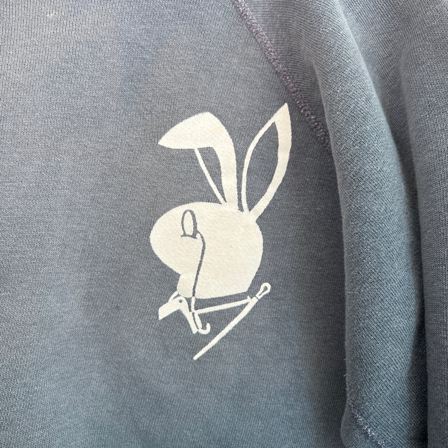 1960s Faded Color Sweatshirts with Playboy Logo Print