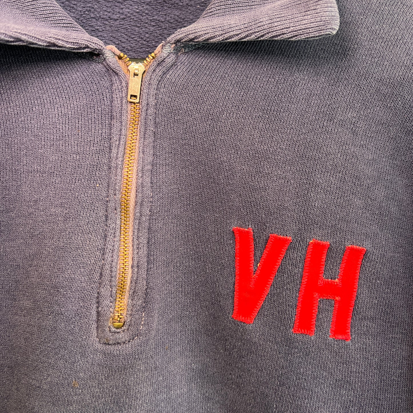 1950s Southern Half Zip Sweatshirts with VH Patch and 4 Print