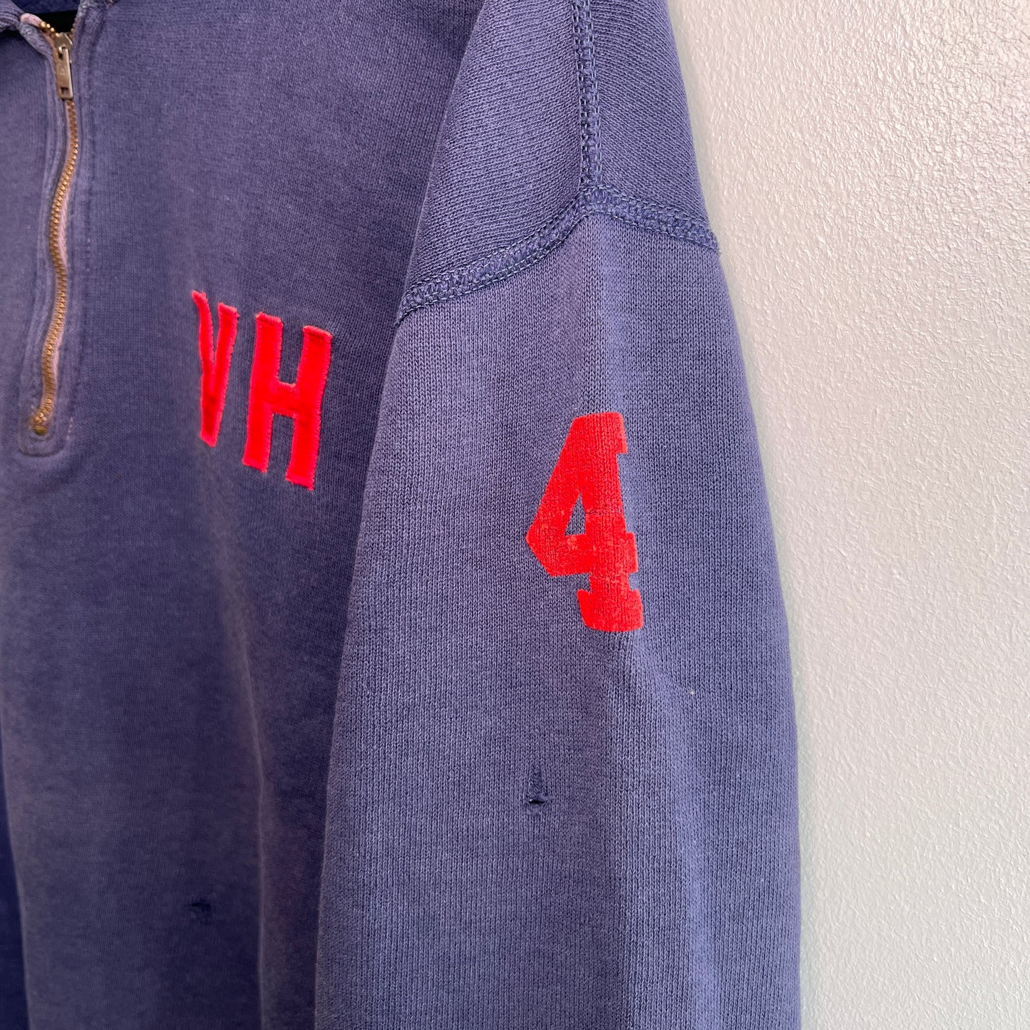 1950s Southern Half Zip Sweatshirts with VH Patch and 4 Print