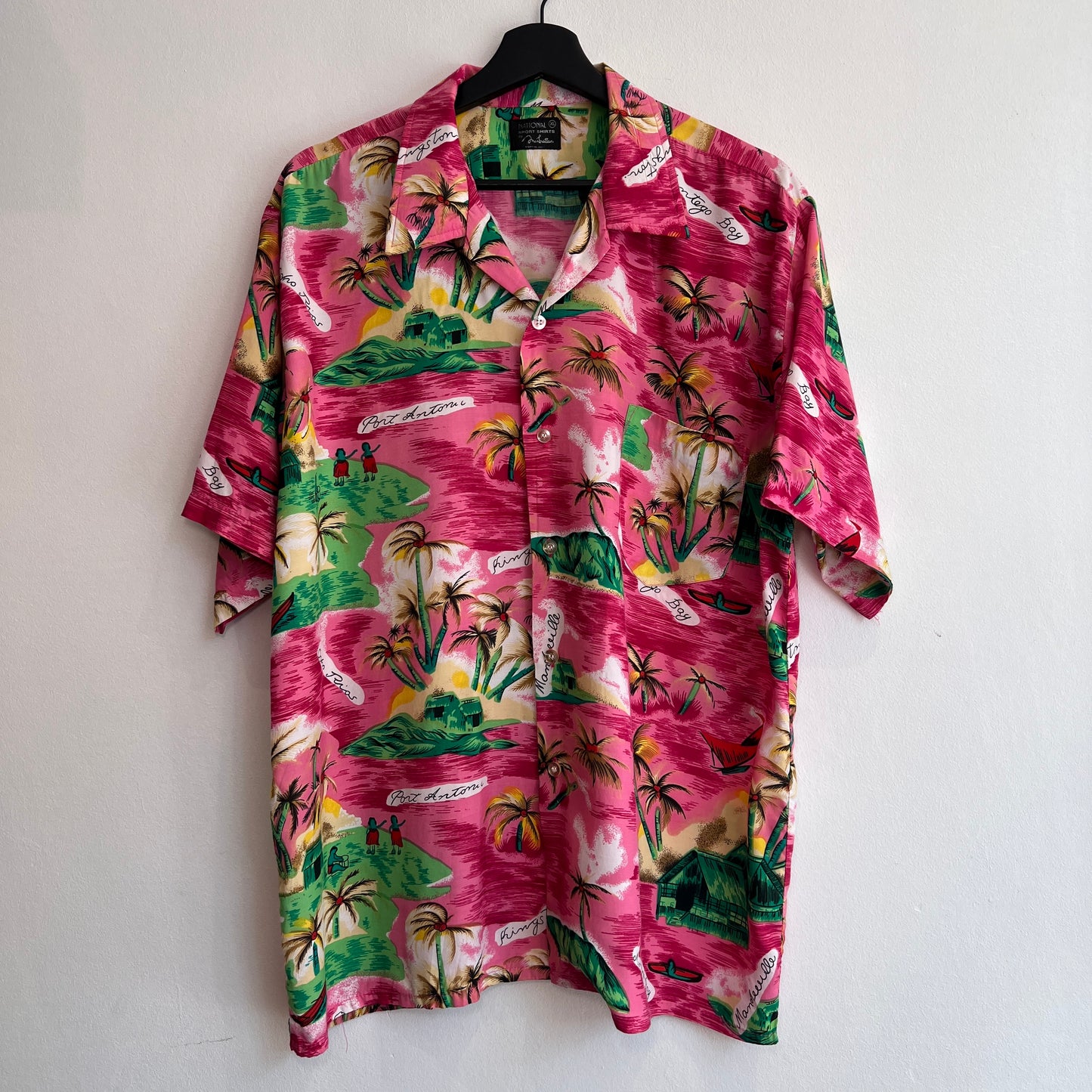 1960s National Sport Shirts by Manhattan Hawaiian Shirts with Tropical Print
