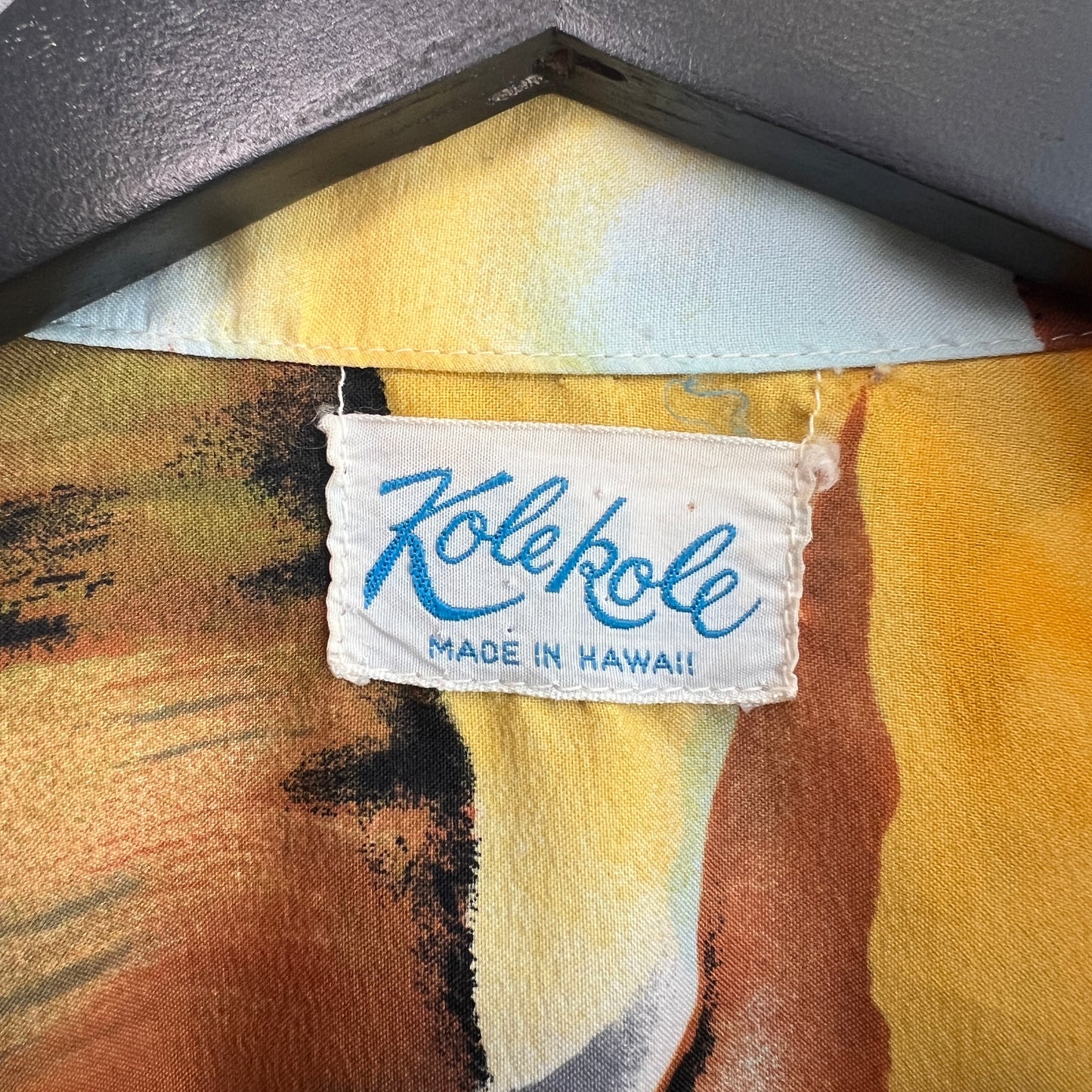 1970s KoleKole Hawaiian Shirts with Tiger and Eagle Print