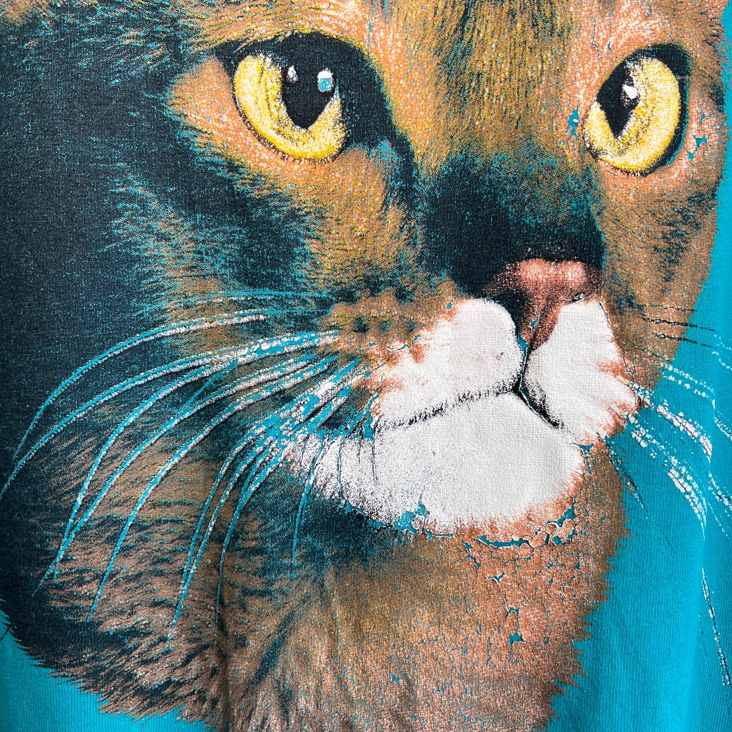 1990s Delta T-Shirts with Cat Photo Print